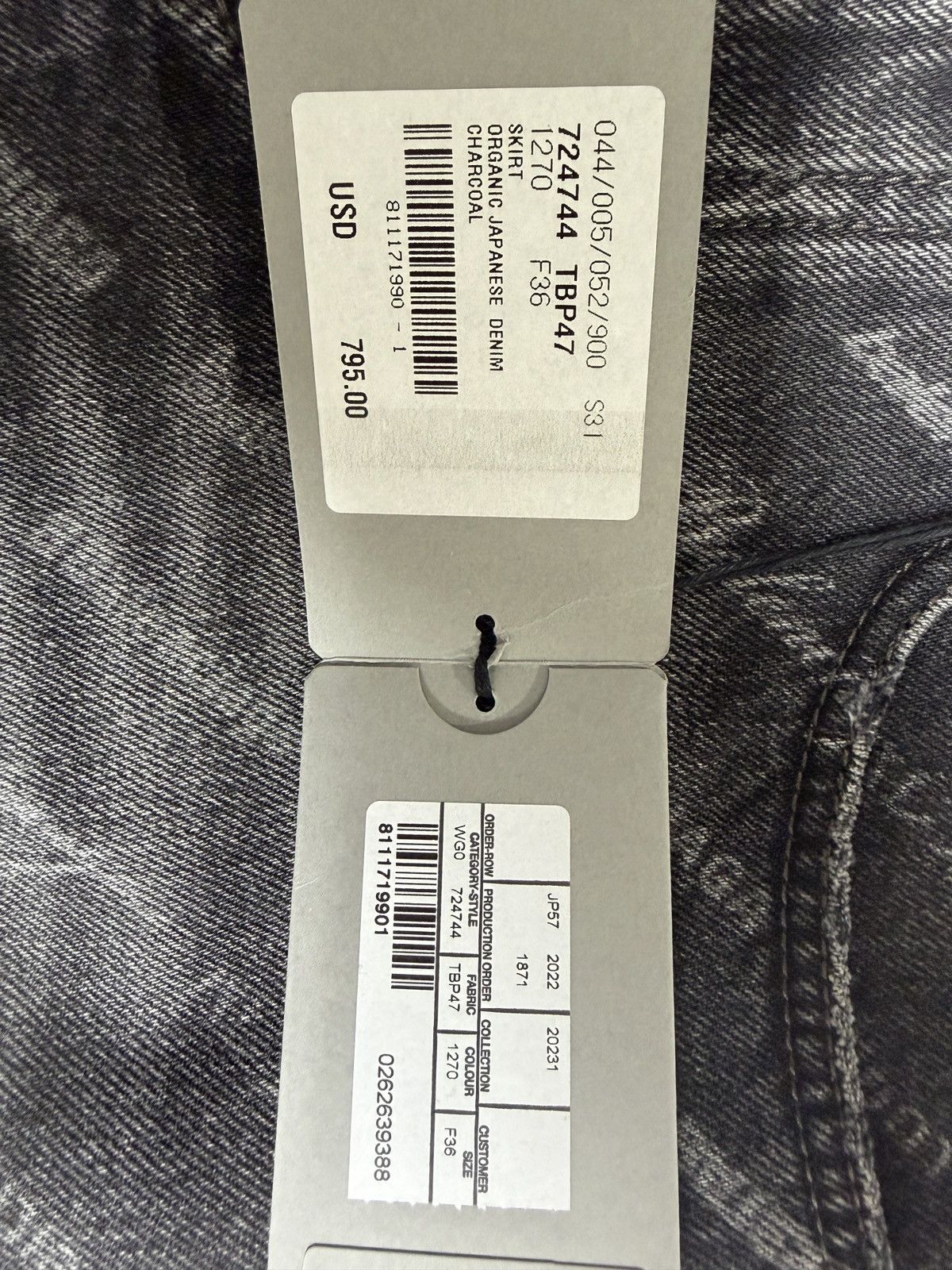 Balenciaga Balenciaga Logo-Print Denim Low-Waist Mini Skirt Size 25" / US 0 / IT 36 - 10 Thumbnail