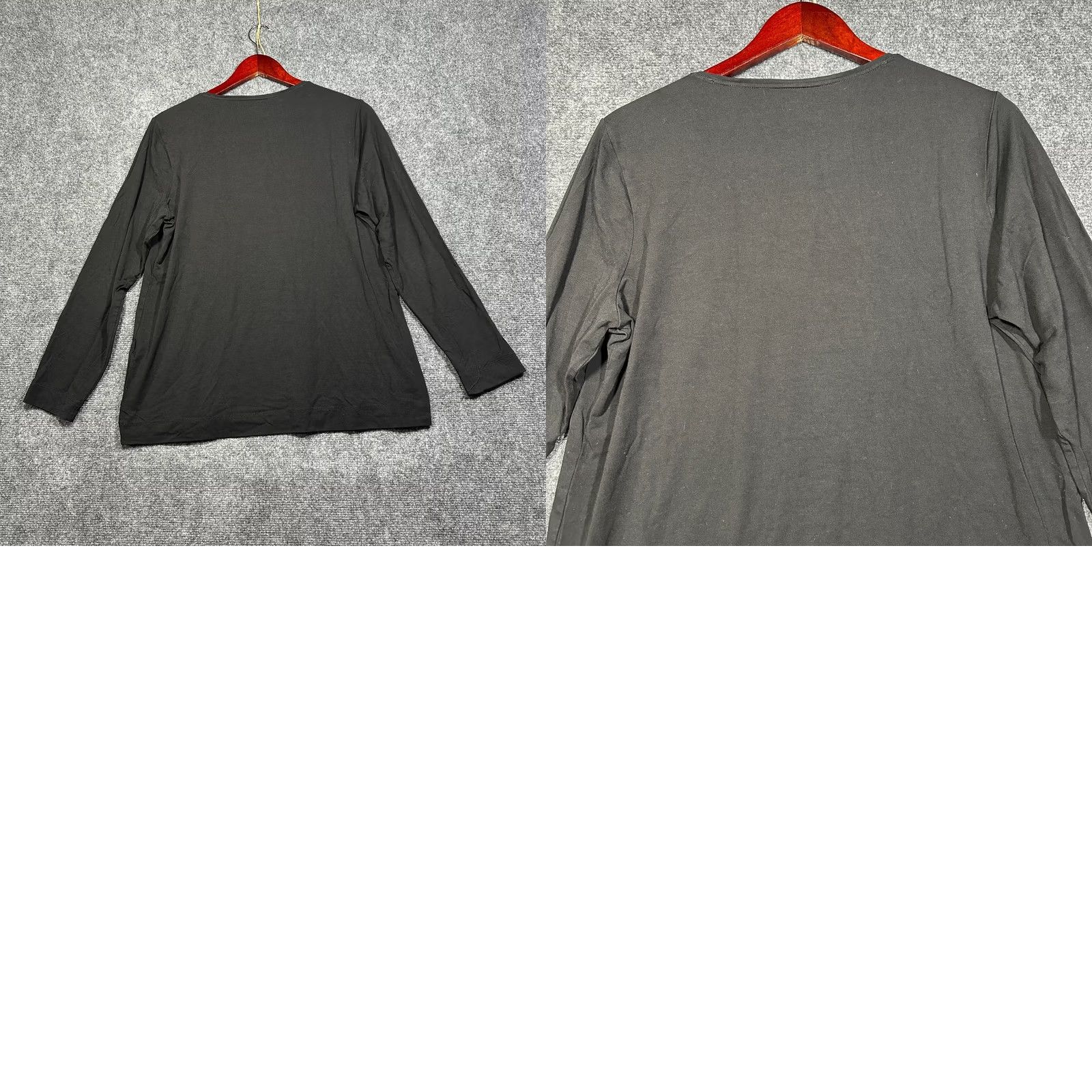 Vintage Chicos Top Womens Large The Ultimate Tee Long Sleeve Shirt Black Stretch Shirt Tee Chicos L Black Women's Casual Basic Knit Cotton Modal Spandex Size L / US 10 / IT 46 - 8 Thumbnail