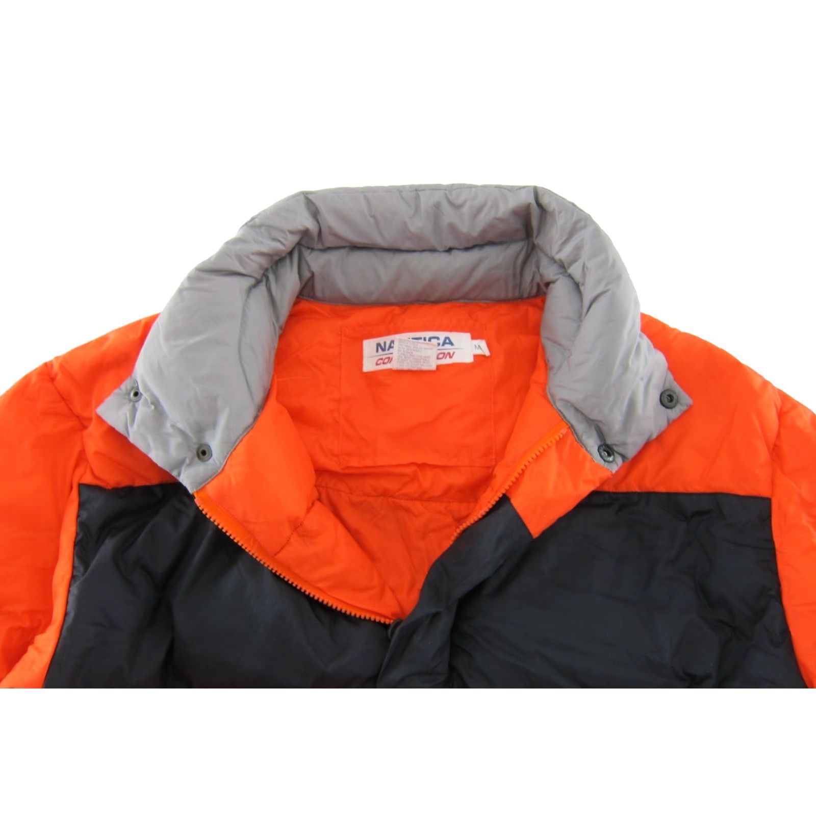 Nautica Nautica Competition Orange Blue Grey 100% Duck Down Pullover Puff Jacket Men M Size US M / EU 48-50 / 2 - 5 Thumbnail