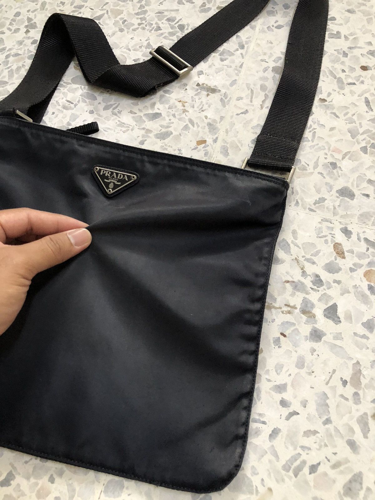 Prada Authentic❗️Vintage 90s Prada Nylon Sling Bag Size ONE SIZE - 8 Thumbnail