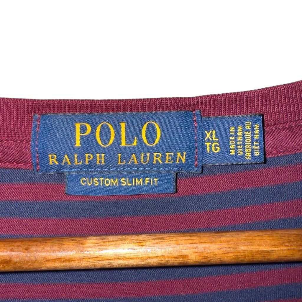 Polo Ralph Lauren Polo Ralph Lauren Nautical Navy & Wine Red Cotton S/S T-Shirt Sz XL Size US XL / EU 56 / 4 - 2 Thumbnail