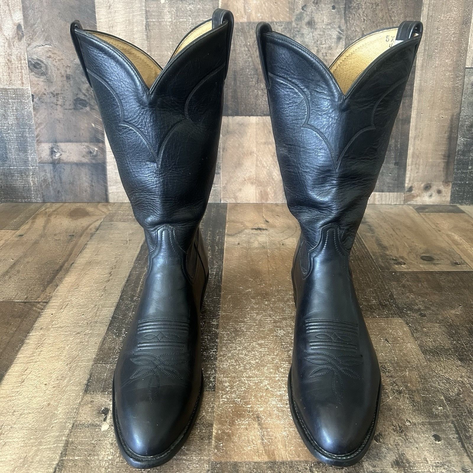 Tony Lama Tony Lama Vintage Black Western Cowboy Boots Mens 11.5 B Size US 11.5 / EU 44-45 - 1 Thumbnail