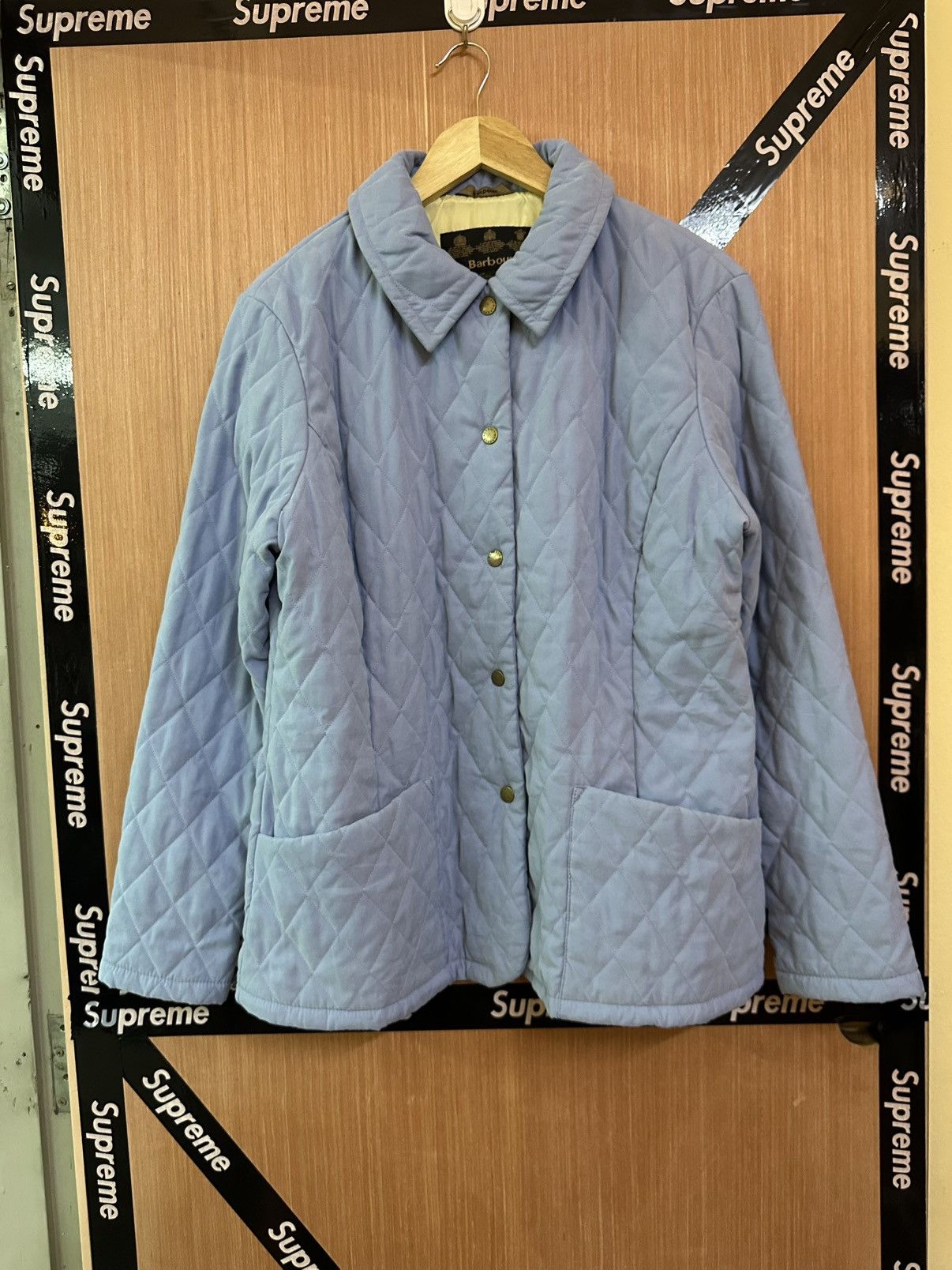 Barbour Authentic Barbour Blue Shaped Microfibre Quilt Jacket Size US M / EU 48-50 / 2 - 1 Thumbnail