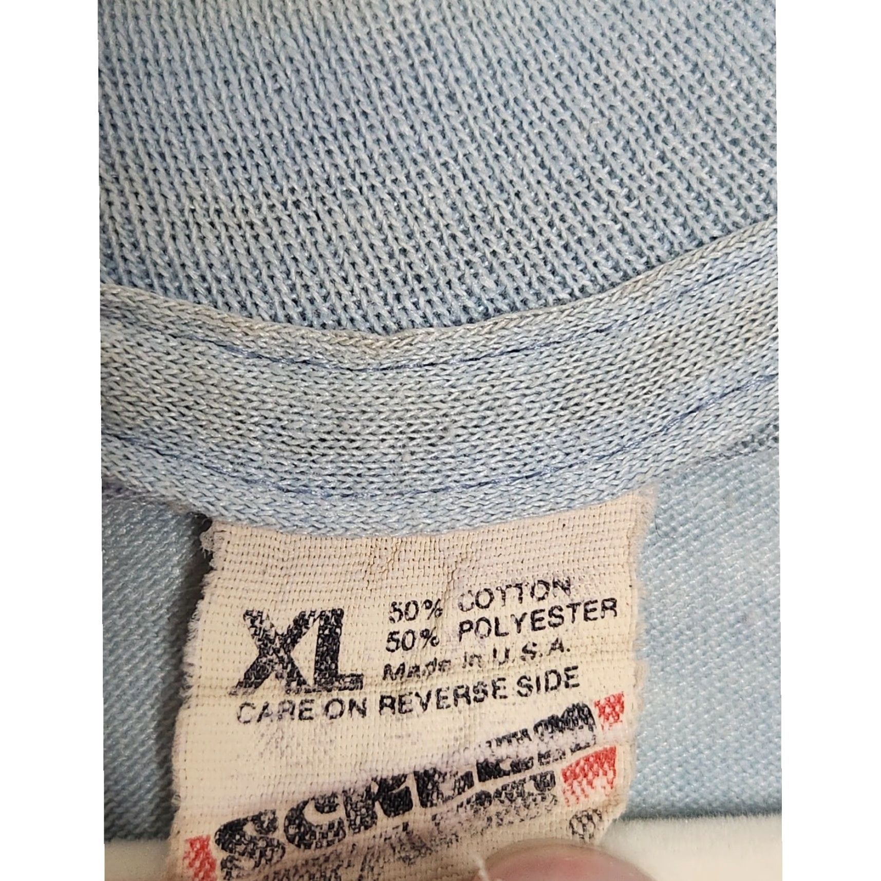 Vintage VINTAGE 87 Capitol Marathon Race Shirt Austin Texas Armadillo Art Blue XL Men Faded Screen Stars Shirt Size US XL / EU 56 / 4 - 4 Thumbnail