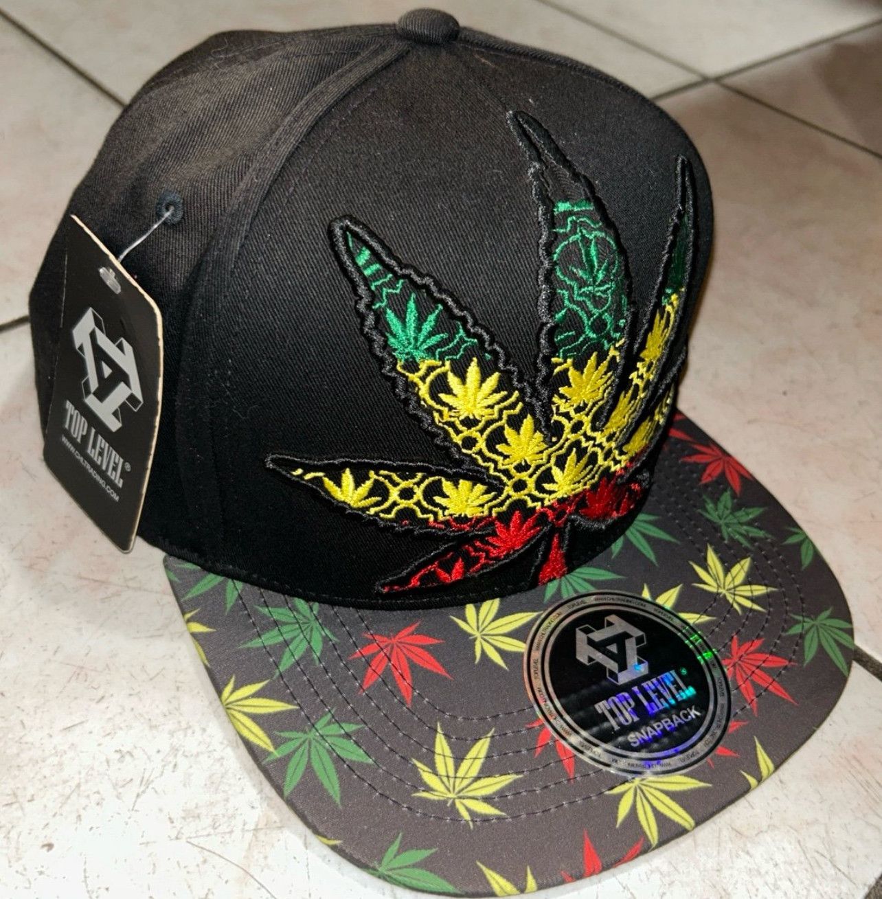 Other Top Level Marijauna Snapback Adjustable 100% Cotton Cap Hat Size ONE SIZE - 2 Thumbnail