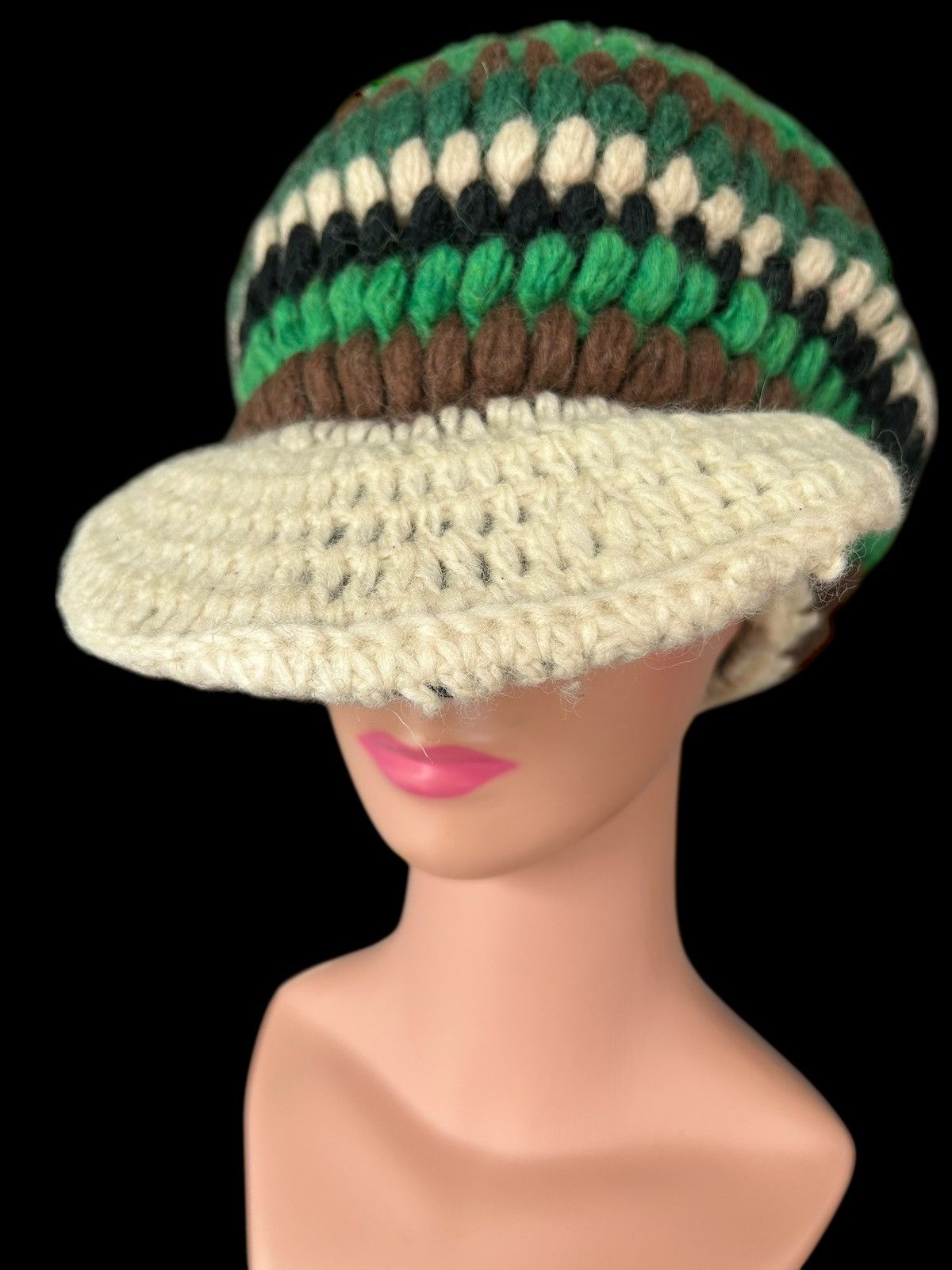 Kapital Crochet Knitted Handmade hairy Hats Size ONE SIZE - 6 Thumbnail