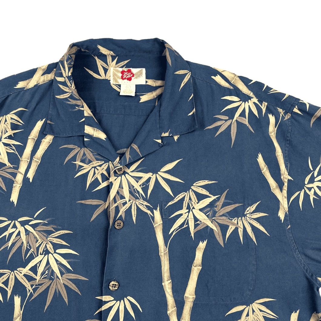 Hilo Hattie Hilo Hattie Hawaiian Shirt Adult LARGE Blue Silk Bamboo Graphic Tropical Pocket Shirt Men XS-XL? Size US L / EU 52-54 / 3 - 3 Thumbnail