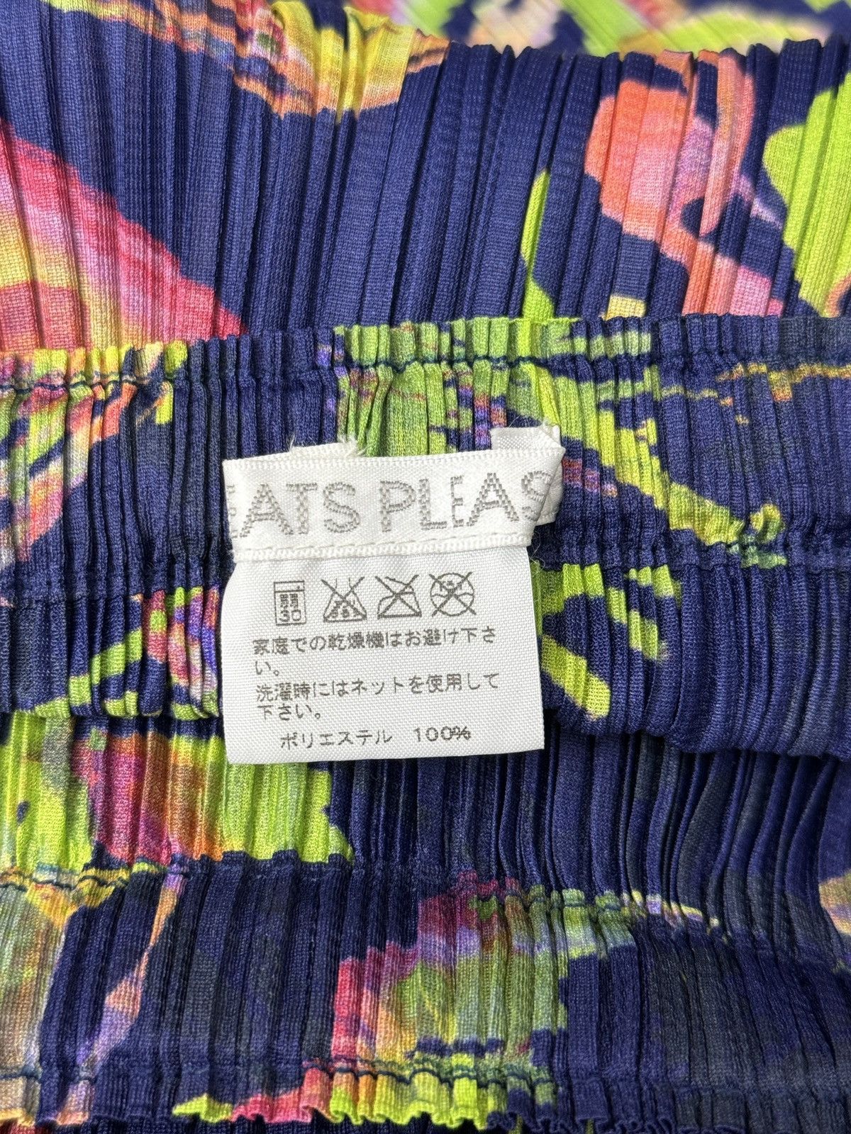 Issey Miyake × Pleats Please Issey Miyake × Vintage Blue Dragon and Phoenix Pleated Midi Skirt Size XL / US 12-14 / IT 48-50 - 3 Thumbnail