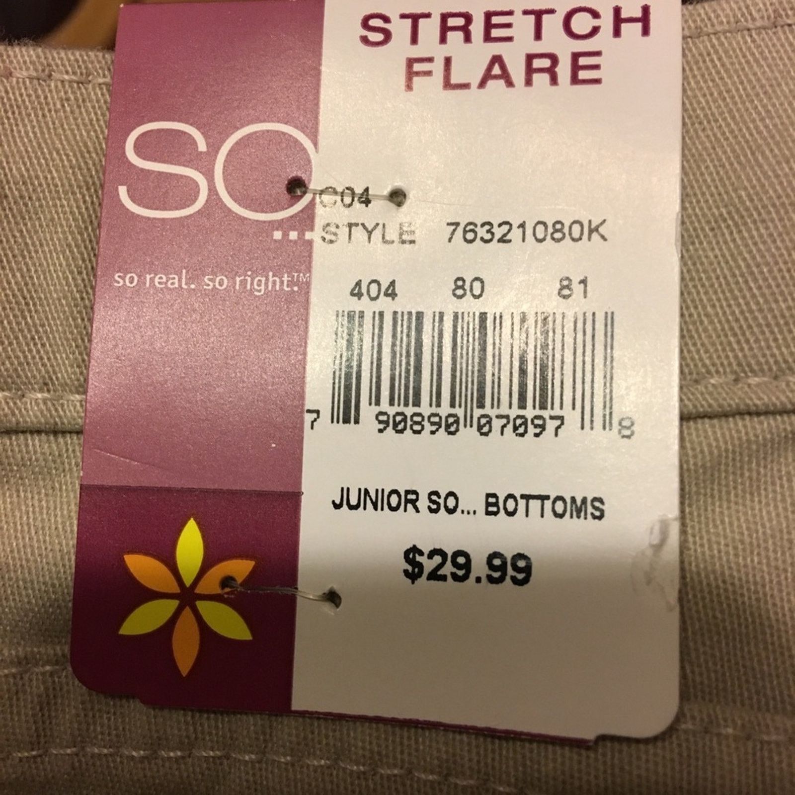 Other SO stretch flare tan jeans NWT 5 long Size 32" / US 10 / IT 46 - 5 Thumbnail