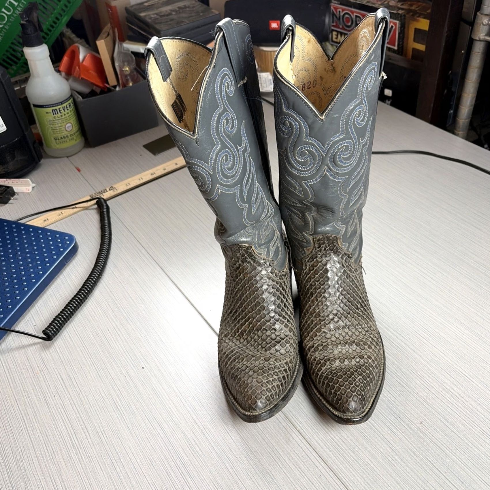Vintage VINTAGE Ortho O’Sullivan Snakeskin Brown Cowboy Boots Size 7 D Western Cowgirl Mens Size US 7 / EU 40 - 2 Thumbnail