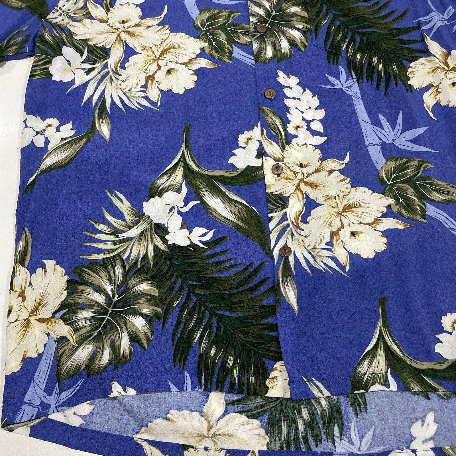 Fashion Nova Winnie Fashion Hawaiian Button Men's Shirt Blue White Floral Size US M / EU 48-50 / 2 - 2 Thumbnail