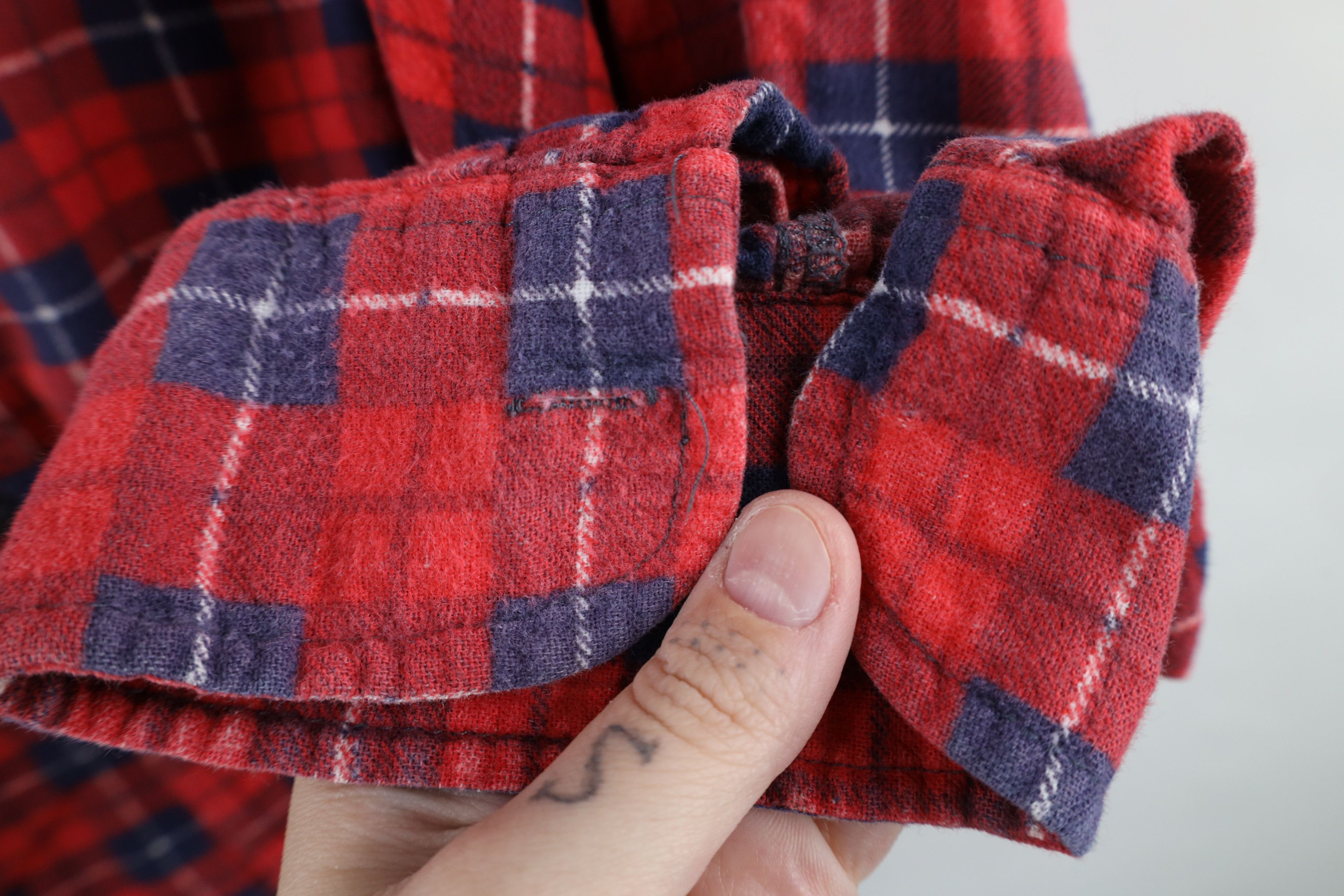 Vintage Vintage 70s Streetwear Flannel Collared Button Shirt Plaid Size US XL / EU 56 / 4 - 7 Thumbnail