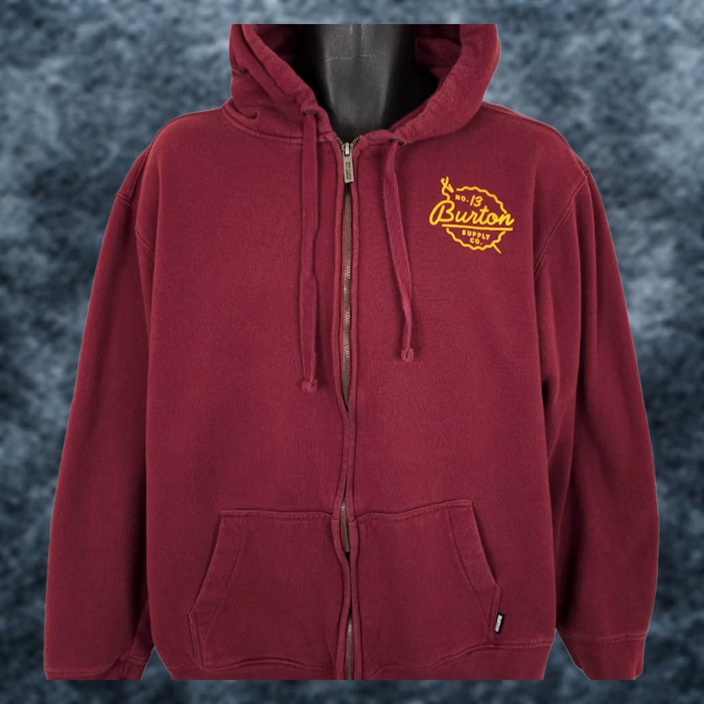 Burton Burton Hoodie Mens XL Red Full Zip Up Ski Snowboarding Sweatshirt Holiday Streetwear Size US XL / EU 56 / 4 - 1 Thumbnail