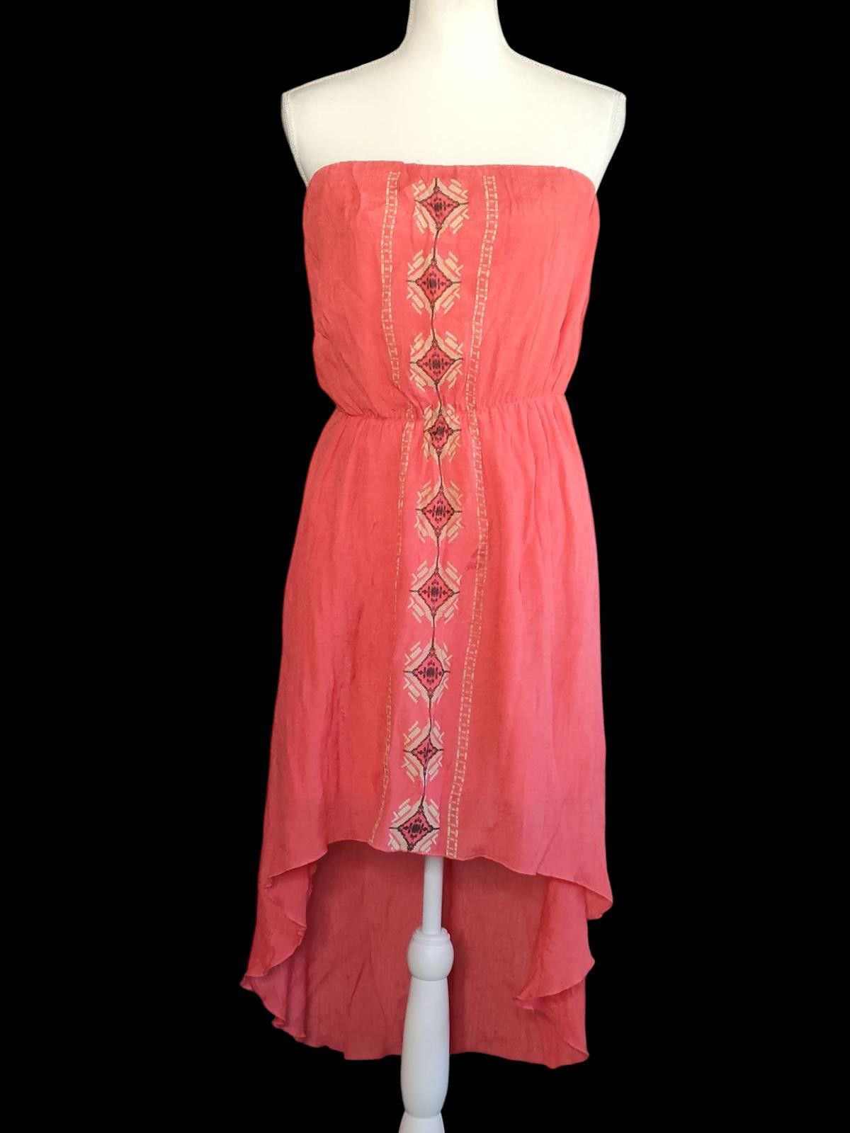 Other Trixxi Women's Strapless Coral High-Low Dress Size L / US 10 / IT 46 - 3 Thumbnail