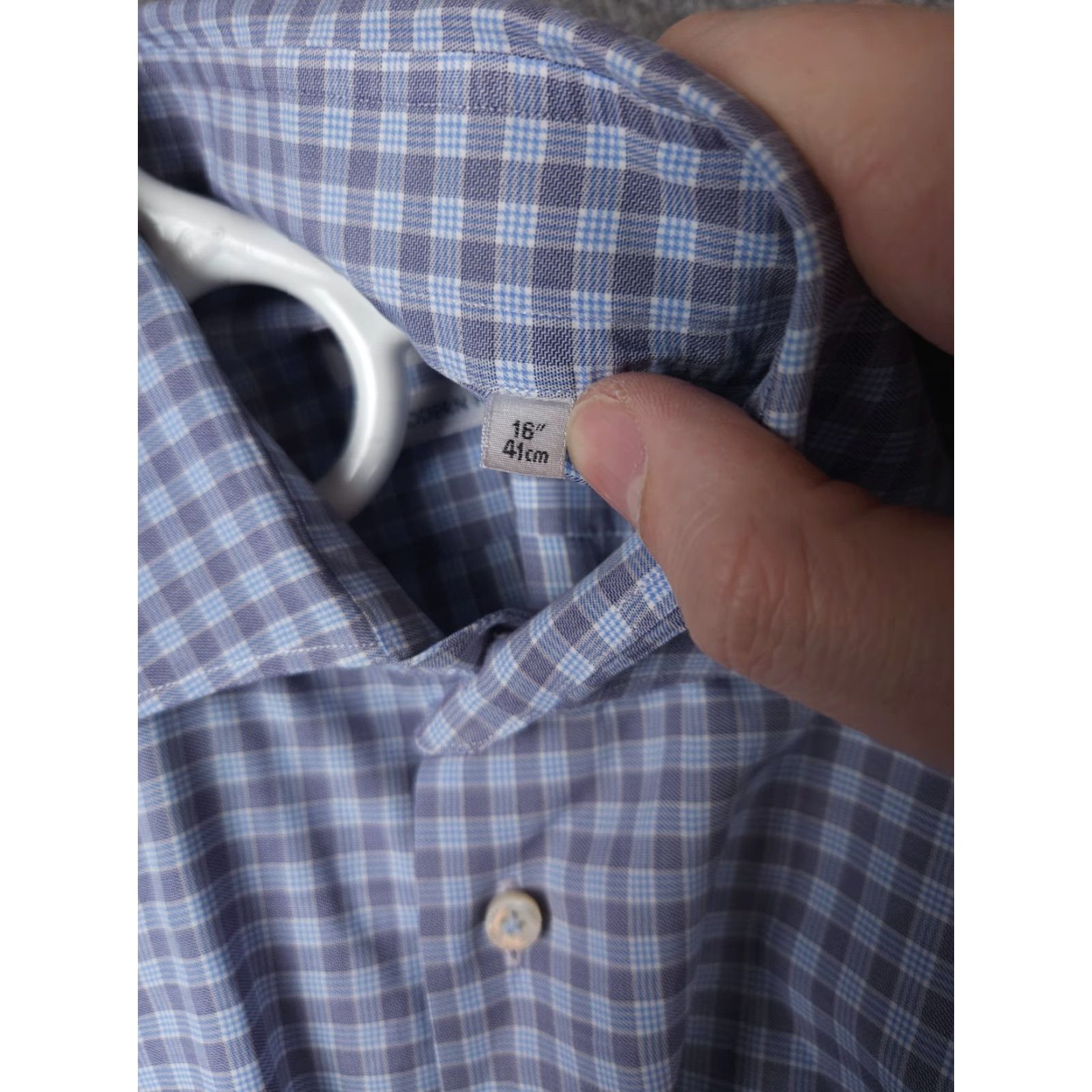 Vintage Emanuel Berg Shirt Mens 16 / 41 Modern Fit Blue Check Long Sleeve Button Up Dress Shirt Mens Blue Check Long Sleeve Button Up Size US M / EU 48-50 / 2 - 5 Thumbnail