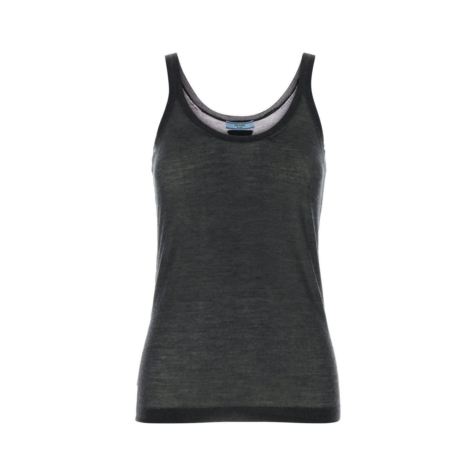 Prada PRADA Graphite Cashmere Blend Tank Top New & Authentic (Wome Size M / US 6-8 / IT 42-44 - 1 Thumbnail