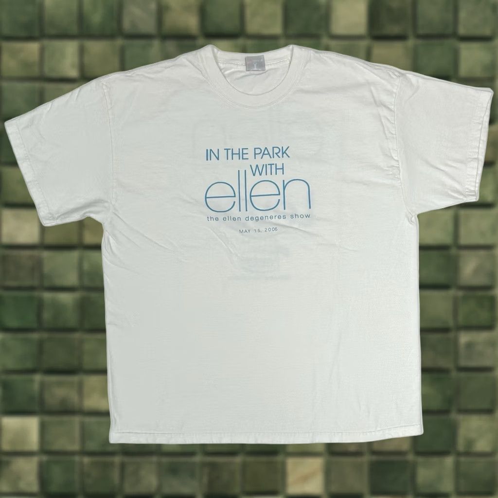 Hanes VINTAGE The Ellen Defenders Show In The Park With Ellen 2006 Promo TV Show Tee XL White Mens Size US XL / EU 56 / 4 - 1 Thumbnail