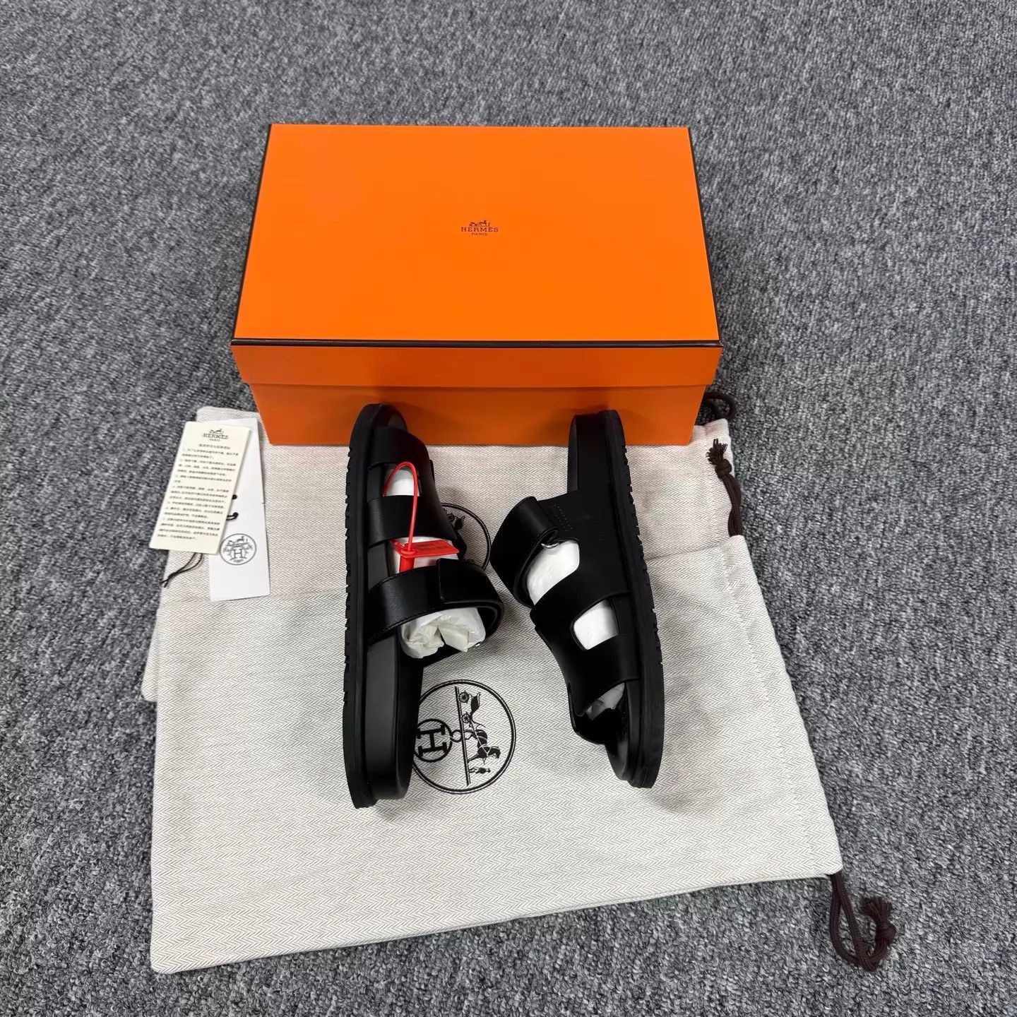 Hermes Hermes Black Chypre H Sandal 38 99 New Full Set Size US 7.5 / IT 37.5 - 4 Thumbnail