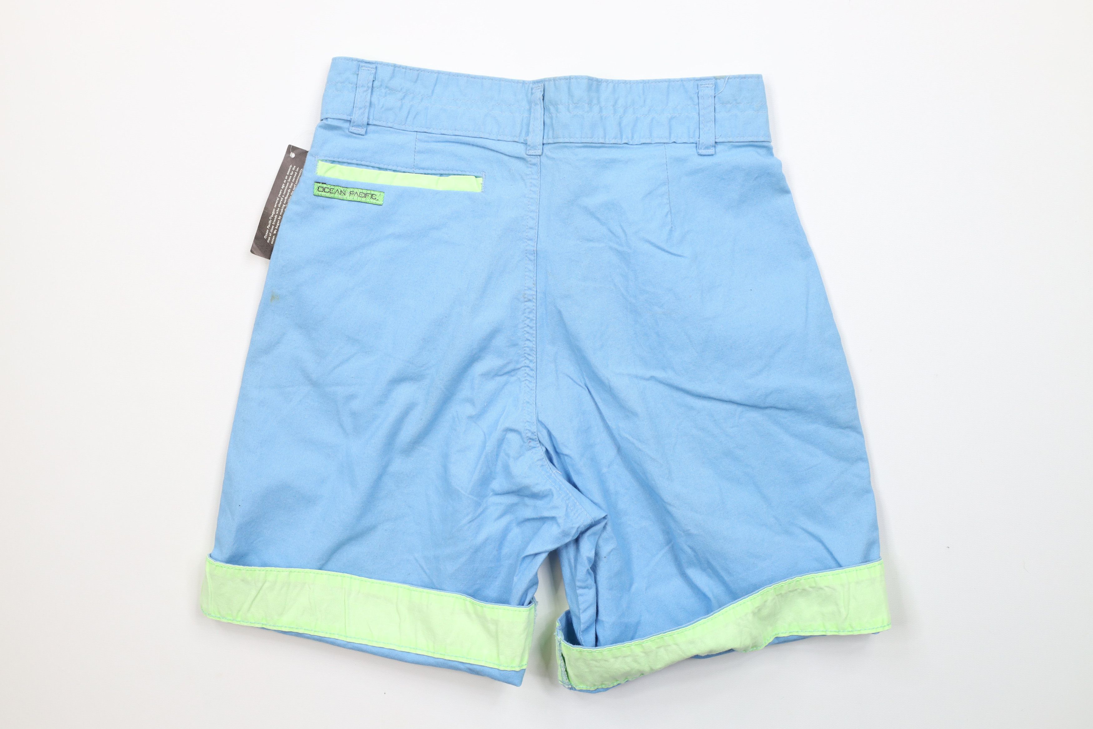 Deadstock Vintage 80s Ocean Pacific Pleated Shorts Blue USA
