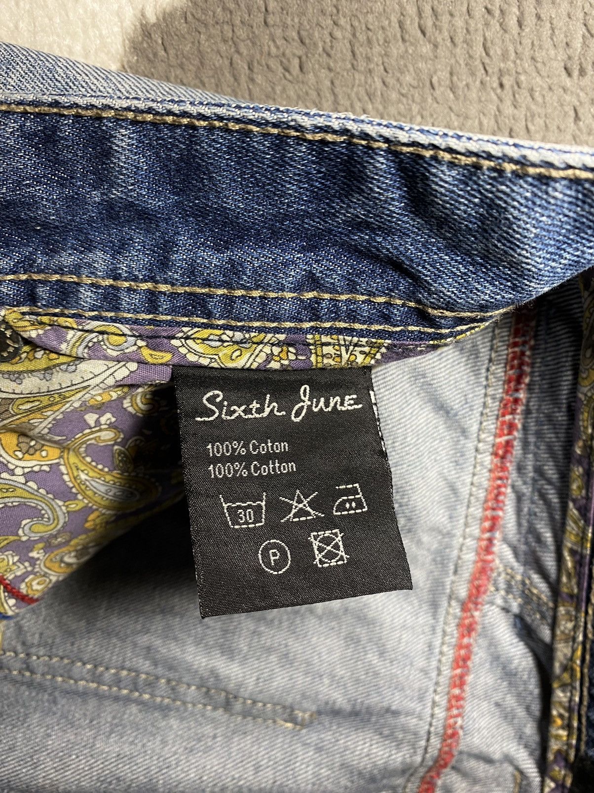 Designer × Vintage Men’s distressed Slim Fit Denim Pants Trousers Drill Size US 28 / EU 44 - 17 Thumbnail