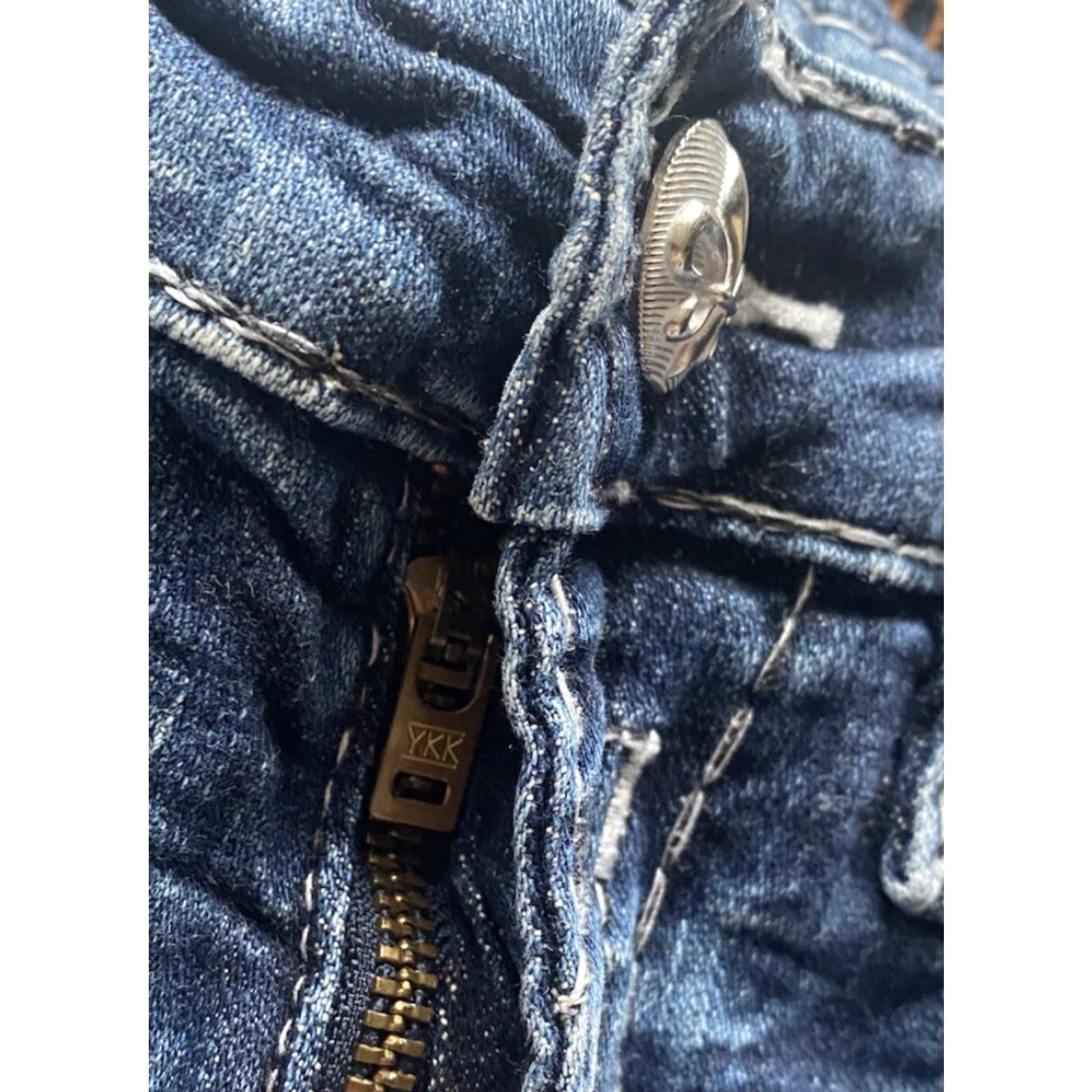 Vintage VINTAGE Rock Revival Manny Straight Jeans MENS SIZE 31 RR Embellished Denim Blue Cotton Regular Inseam See Photos 34 Men Jeans Mens Size US 31 - 7 Thumbnail