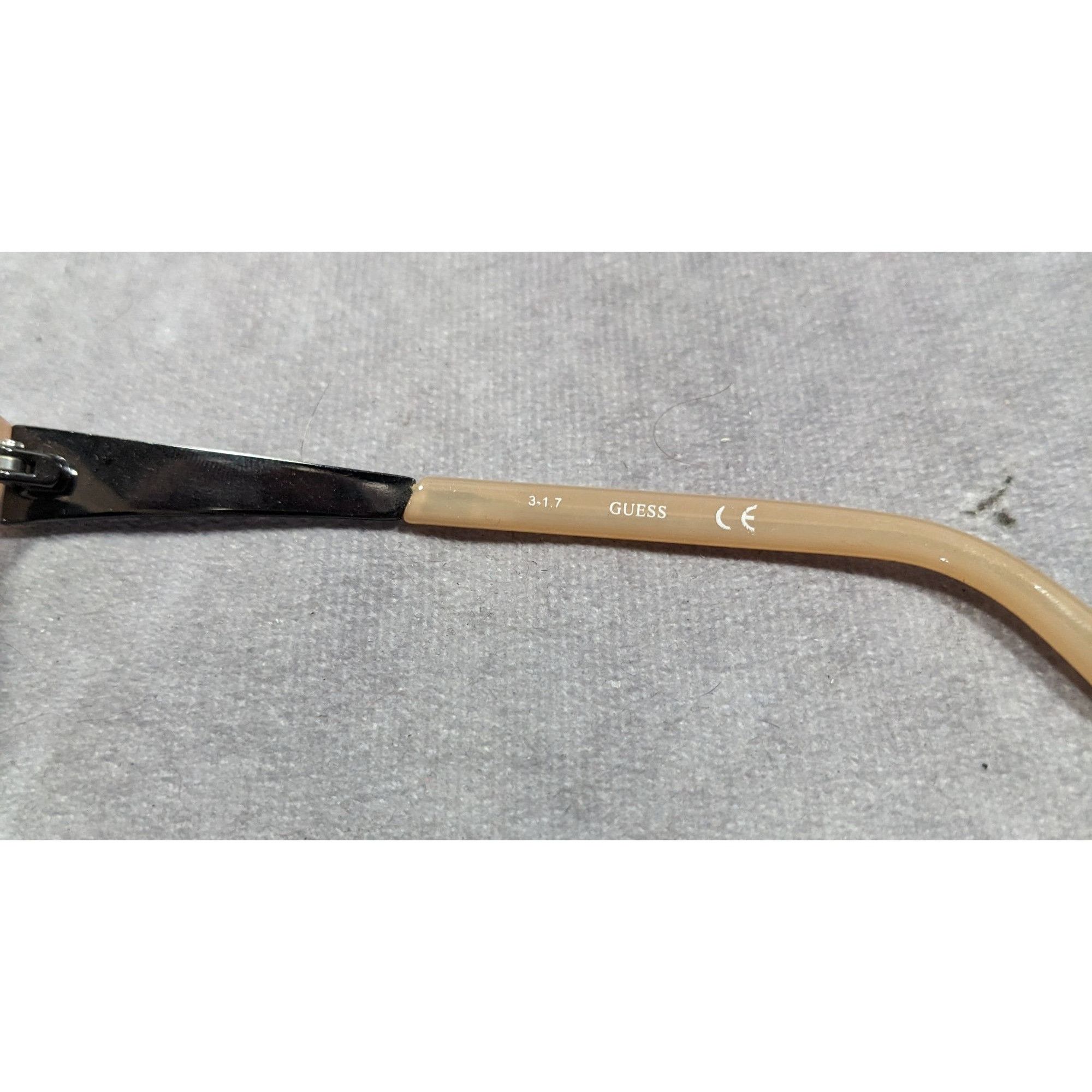 Guess Guess Chunky Retro Nude And Silver Tone Sunglasses Size ONE SIZE - 6 Thumbnail
