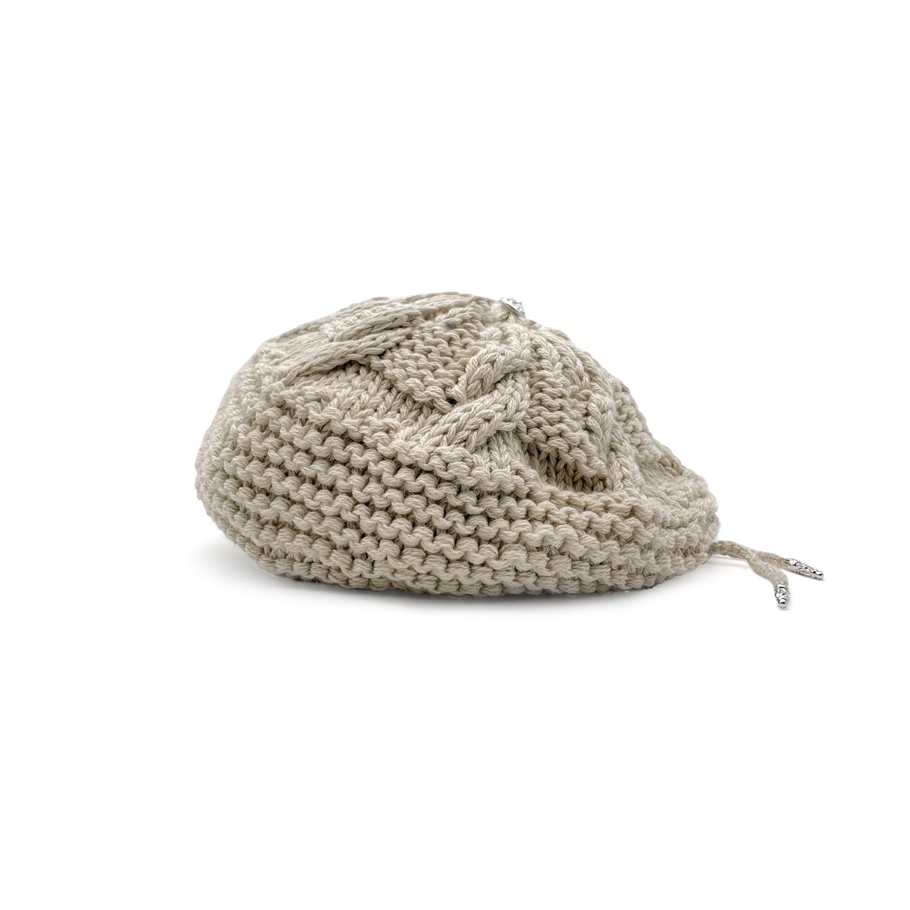 Chrome Hearts Chrome Hearts Cashmere Silver Cross Button Beige Beret Size ONE SIZE - 1 Thumbnail