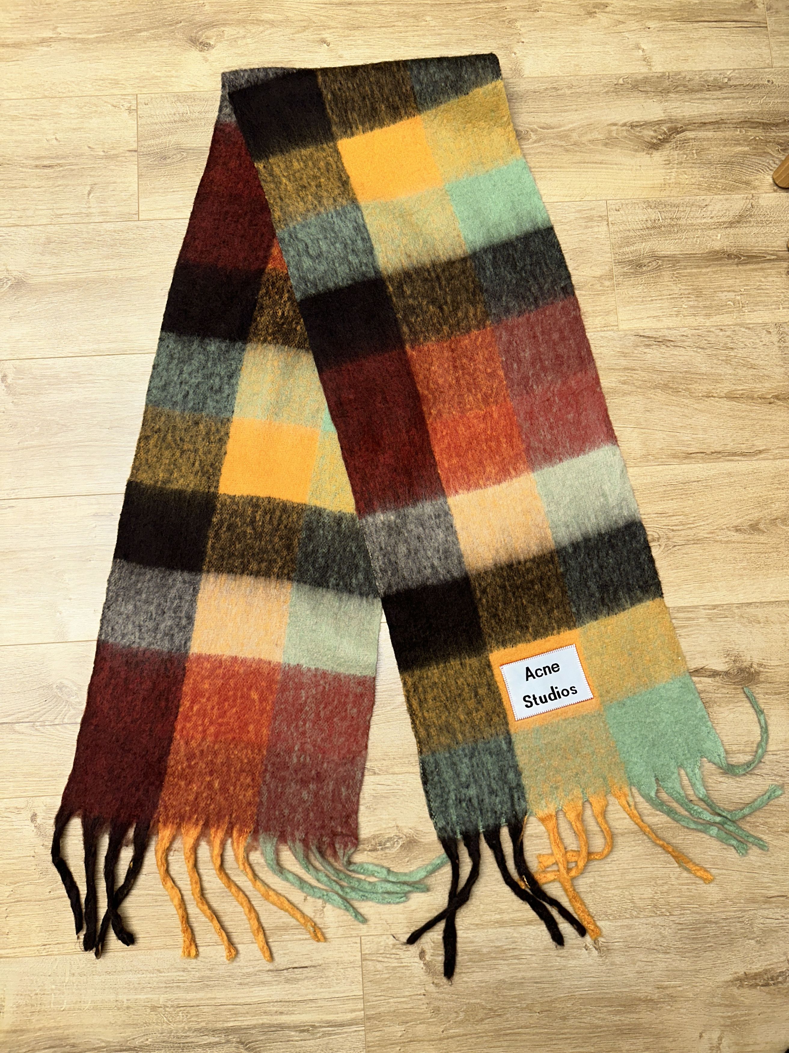 Acne Studios Acne Studios Check Wool Mohair Scarf Unisex 250cm Size ONE SIZE - 3 Thumbnail