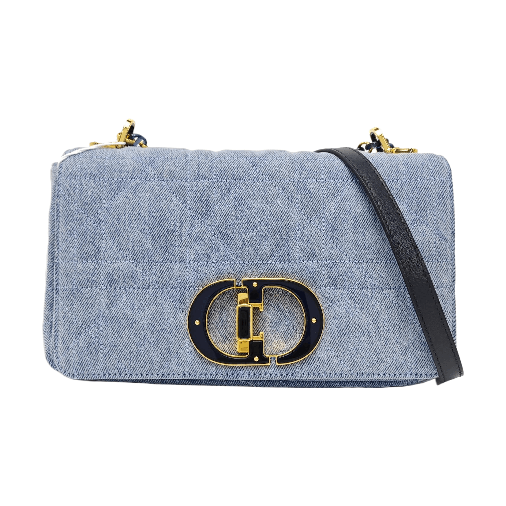 Dior Dior Caro Medium Quilted Denim Chain Bag Size ONE SIZE - 1 Thumbnail