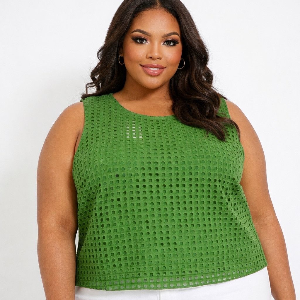 Kate Spade Kate Spade x Target Eyelet Tank - Green - 3XL Size 3XL / US 20-22 - 1 Thumbnail