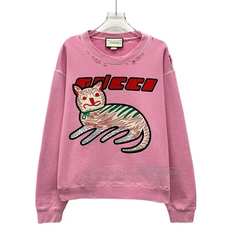 Gucci gucci Pink logo letter cat print old broken hole cotton ro Size XS / US 0-2 / IT 36-38 - 1 Thumbnail