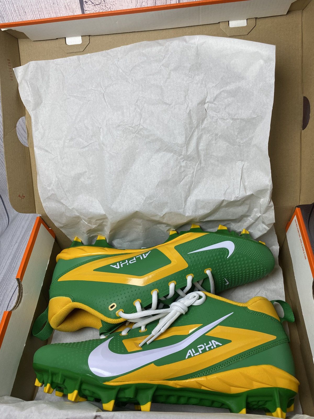 Jordan Brand × Nike Oregon Ducks Nike Alpha Menace Football Cleat Men 12.5W PE Size US 12.5 / EU 45-46 - 15 Thumbnail