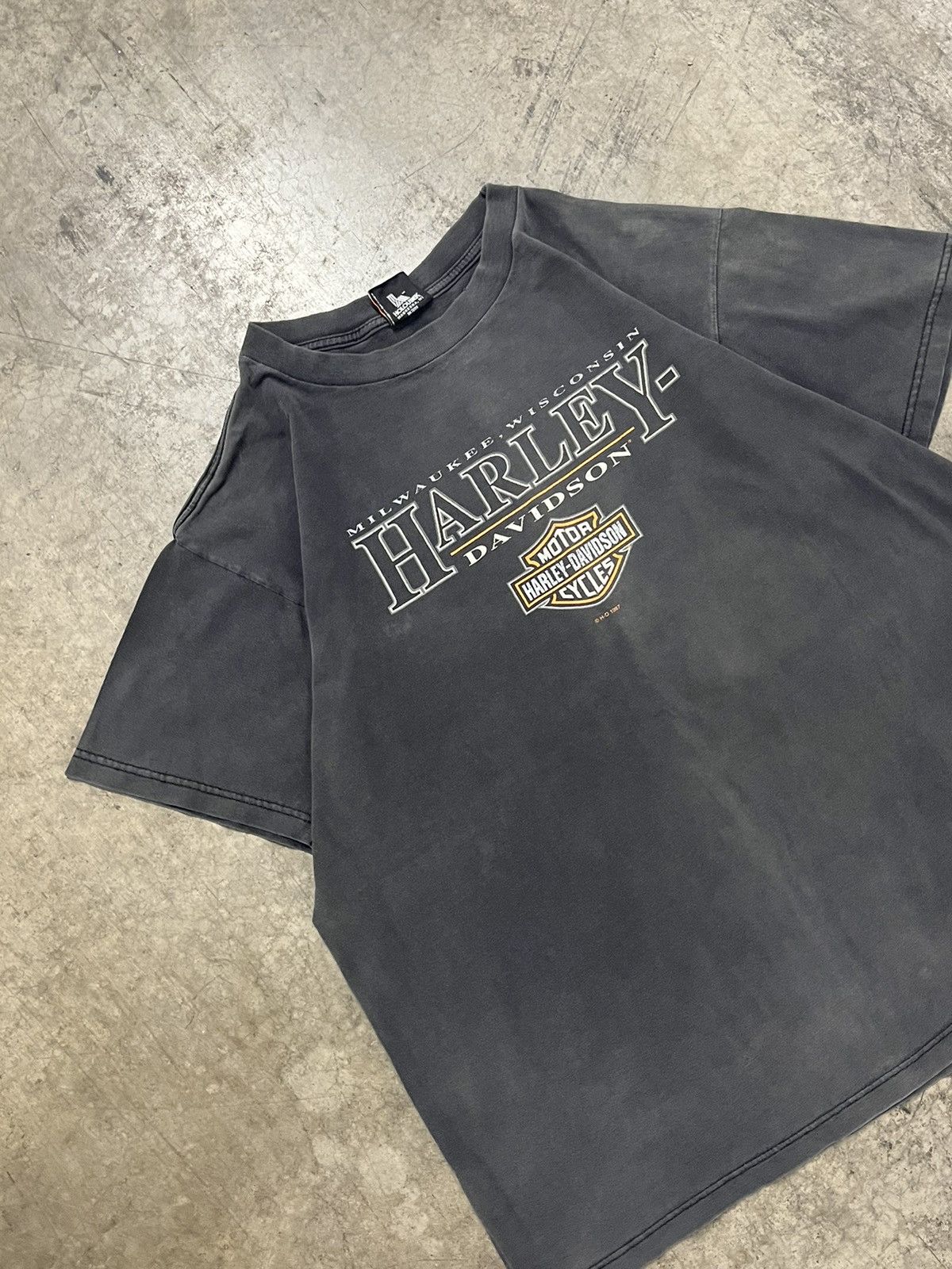 Harley Davidson × Vintage Harley Davidson vintage 90s perfectly sun faded tee shirt Size US XL / EU 56 / 4 - 3 Thumbnail