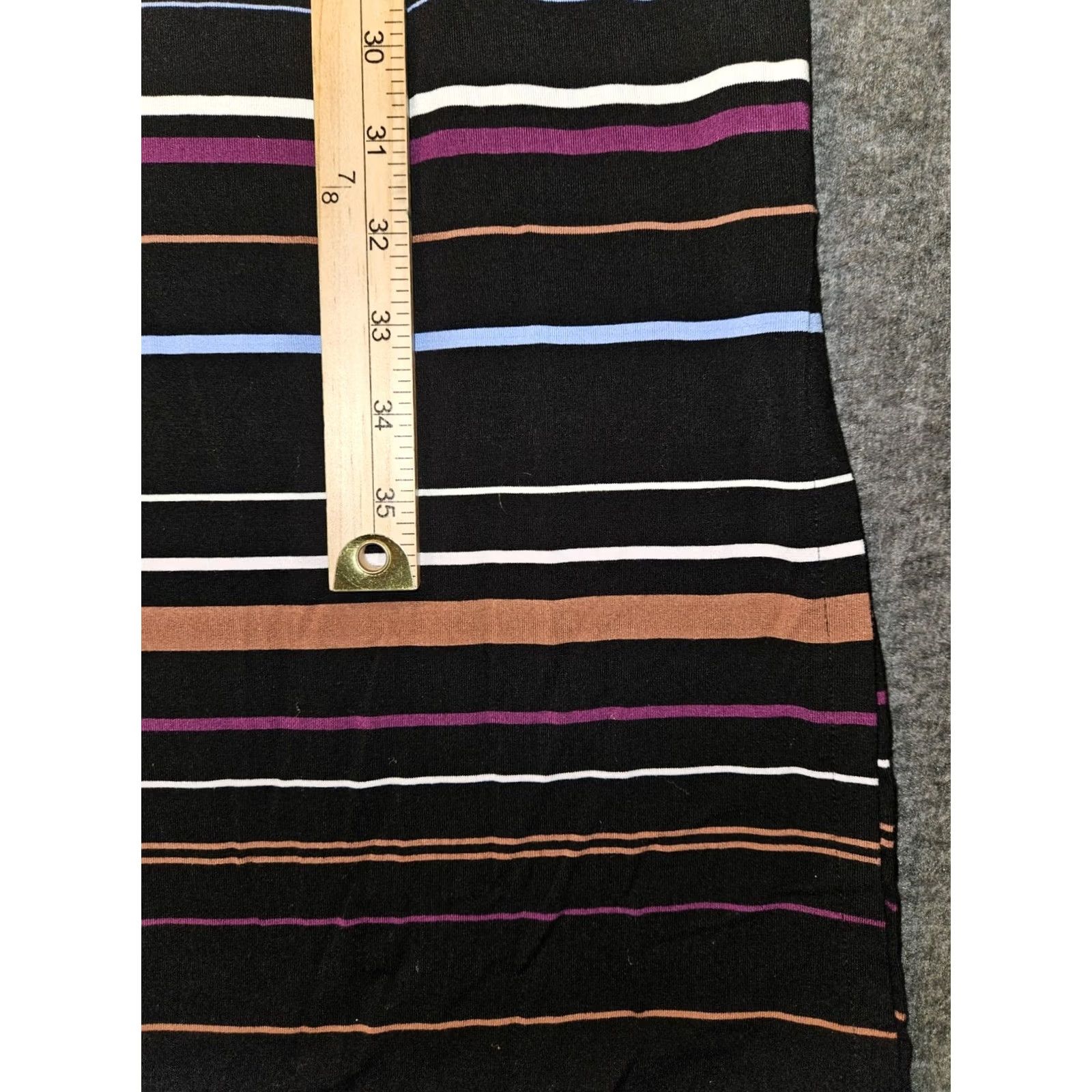 White House Black Market VINTAGE White House Black Market Maxi Strapless Dress Medium Black Striped Self Tie Size M / US 6-8 / IT 42-44 - 4 Thumbnail