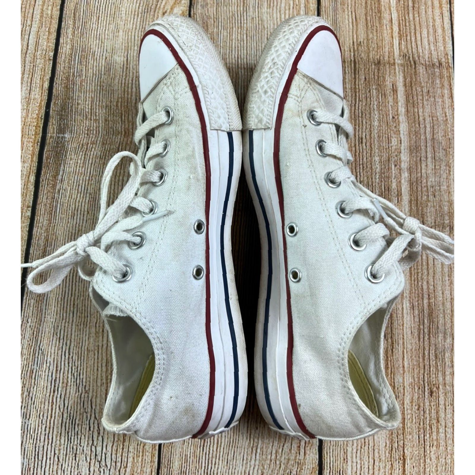 Converse Converse All Star Chuck Taylor Low Top White Shoes Unisex Adults 9 US Mens Womens Sneakers Star Theme Size M / US 6-8 / IT 42-44 - 5 Thumbnail