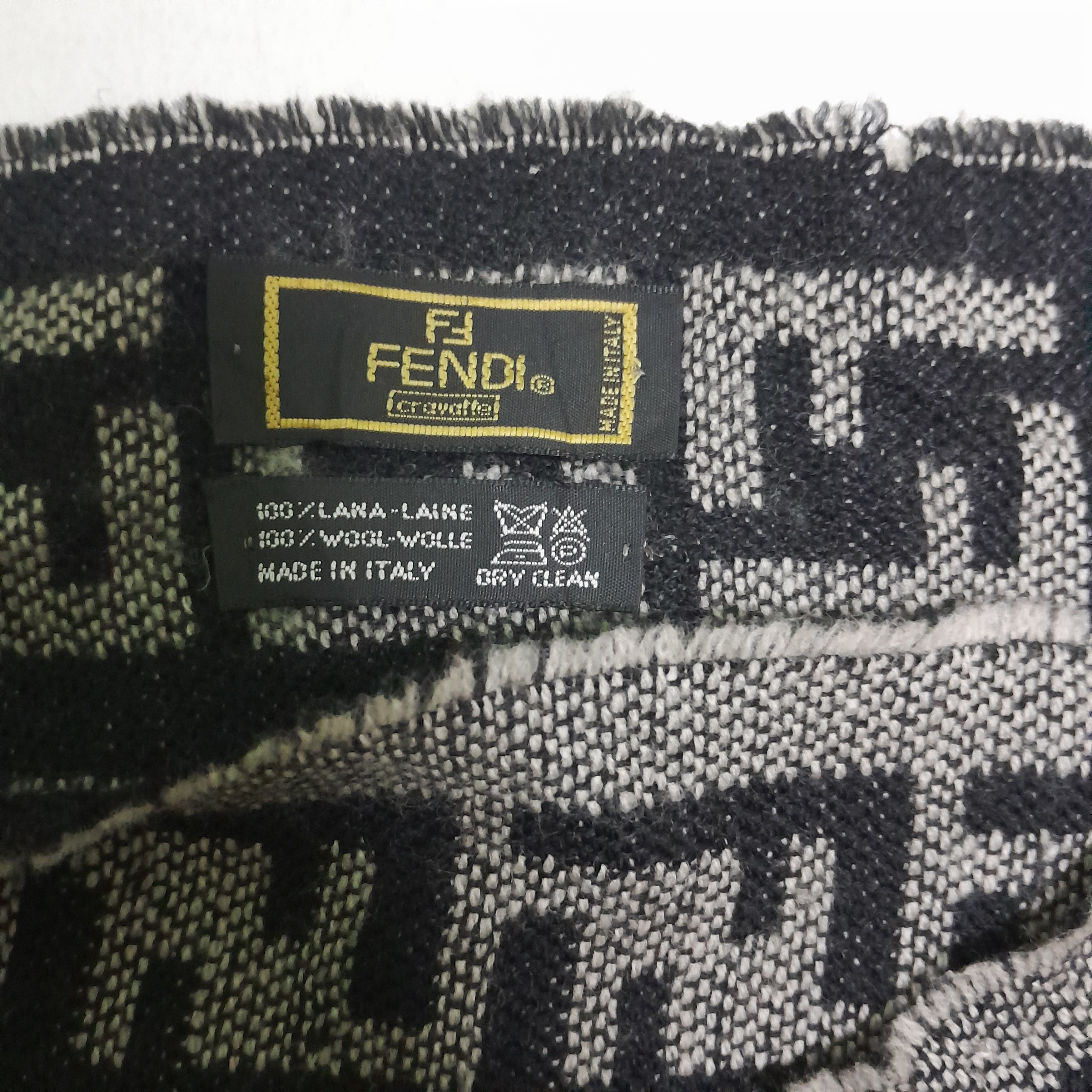 Fendi 💥FINAL DROP💥DISTRESSED VERY WORN FENDI UNISEX WOOL SCARVES Size ONE SIZE - 11 Thumbnail