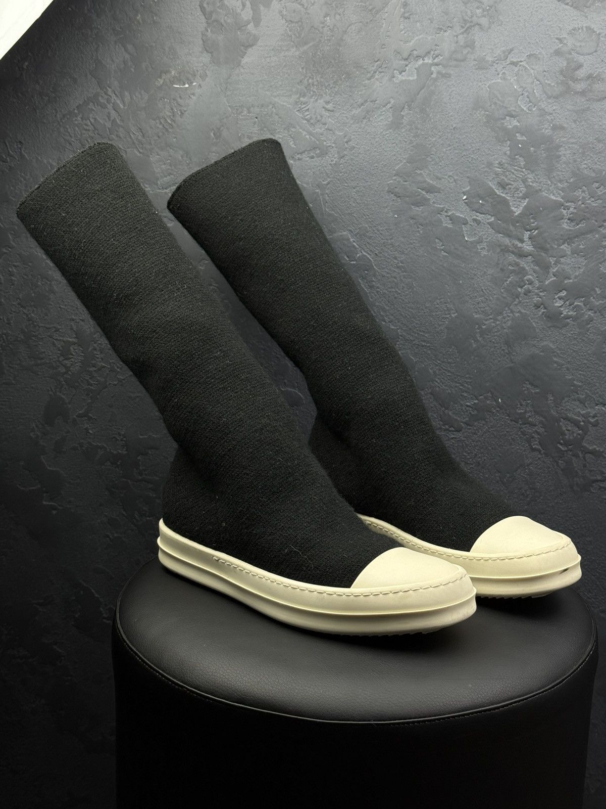 Rick Owens Drkshdw Rick Owens DRKSHDW Cotton Knit Sock Ramones Size US 8 / IT 38 - 7 Thumbnail
