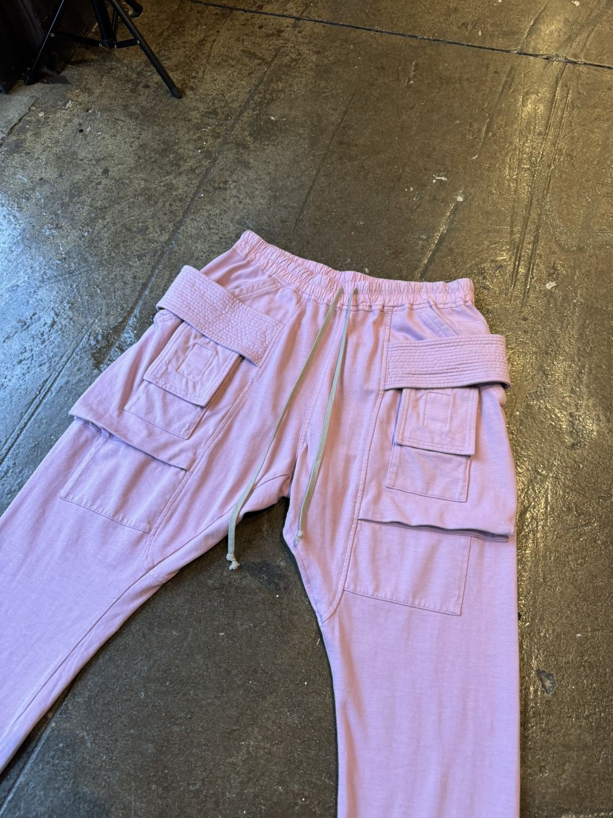 Rick Owens Drkshdw Rick Owens DRKSHDW Creatch Cargo Drawstring Pants Pink Size US 36 / EU 52 - 5 Thumbnail