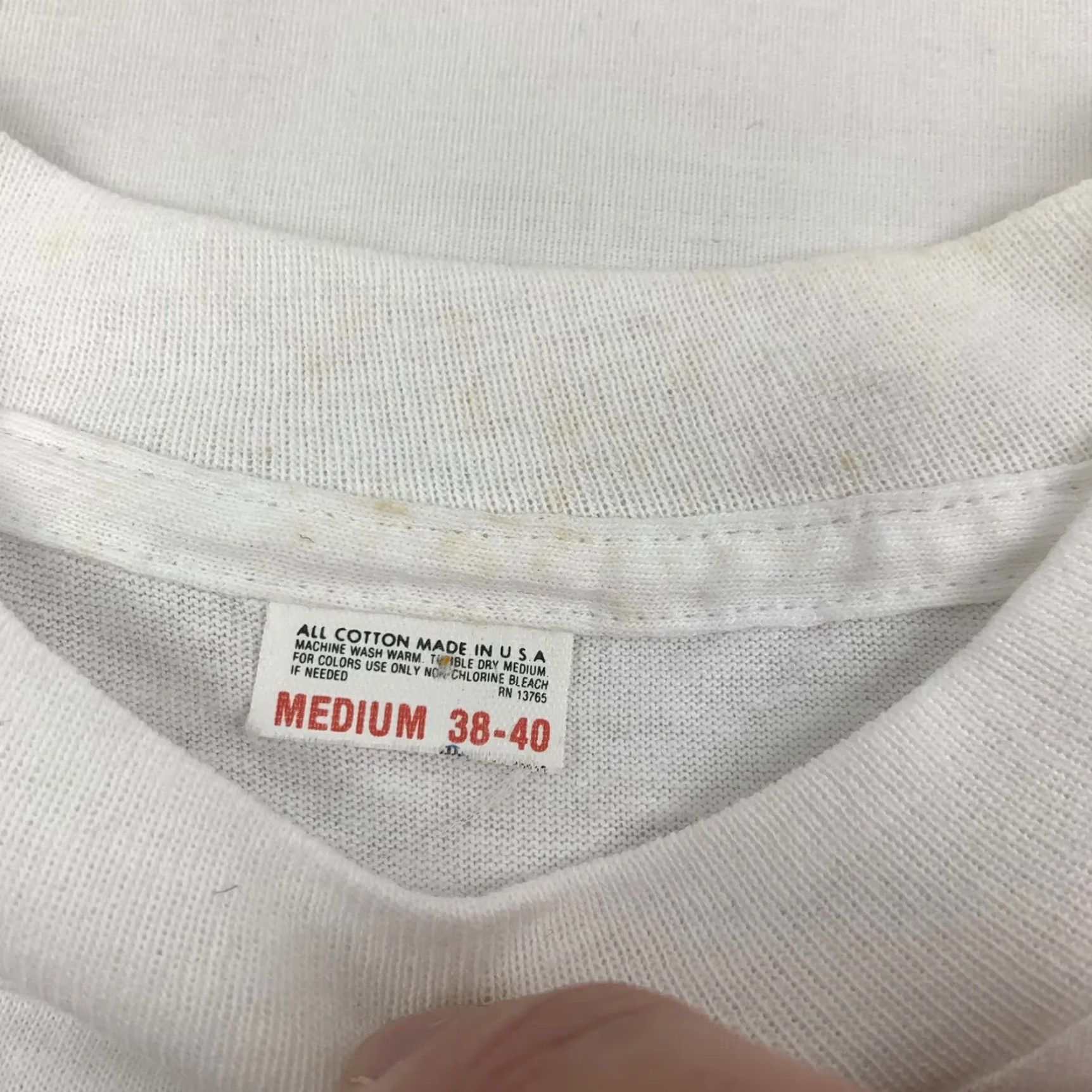 Fruit Of The Loom VINTAGE Washington DC T Shirt Adult Medium White Travel City 1980s Made in USA Fruit of the Loom Mens Shirt Size US M / EU 48-50 / 2 - 5 Thumbnail