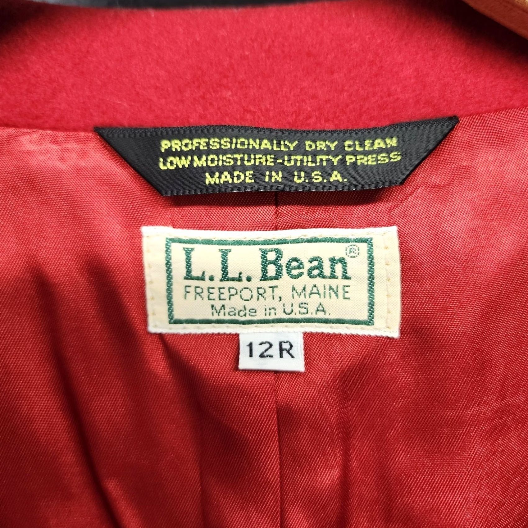Vintage LL Bean Blazer Womens 12 R Red Single Button Lined Notch Lapel Cardigan? No, Blazer. Size XL / US 12-14 / IT 48-50 - 3 Thumbnail