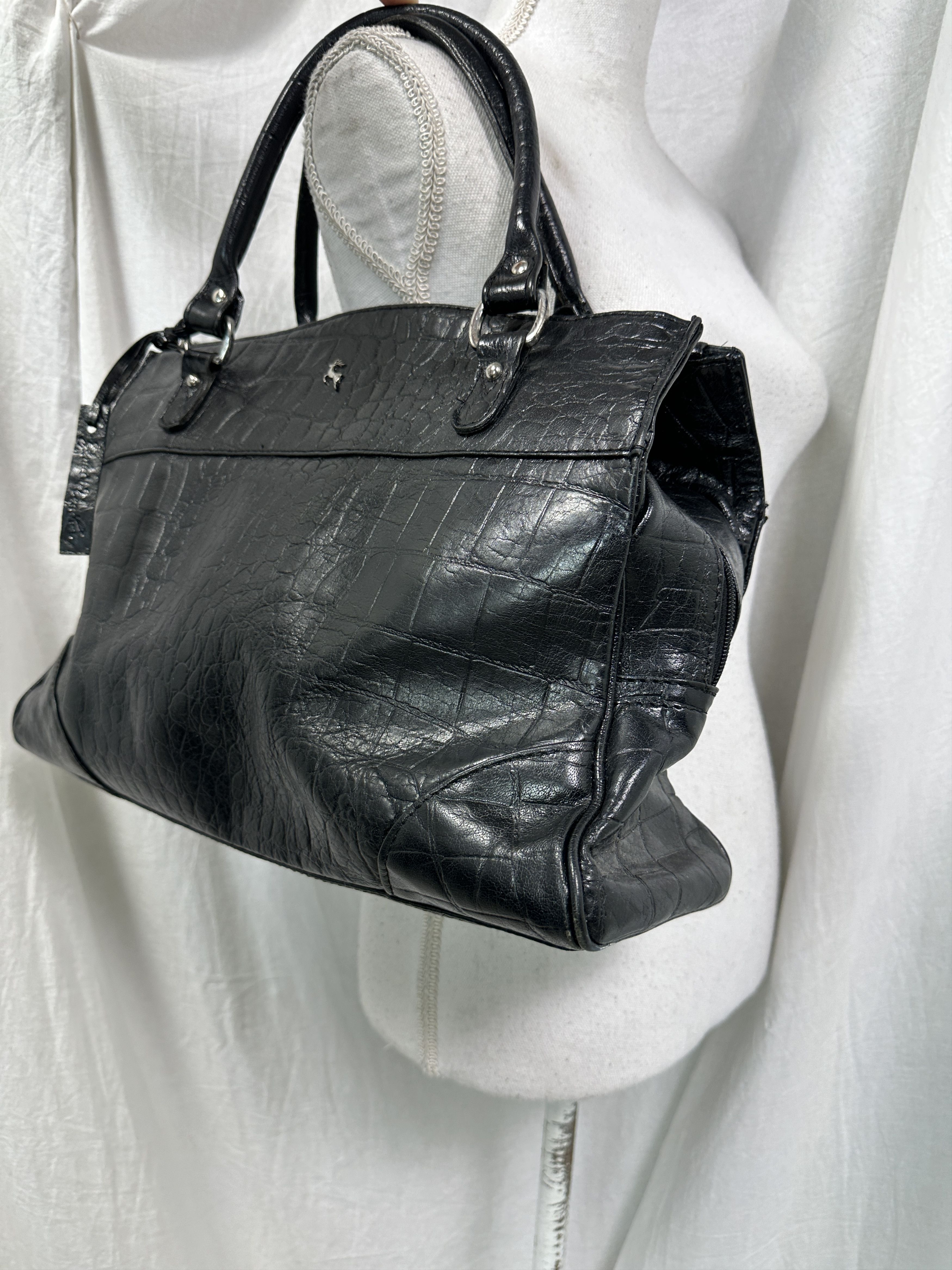 Vintage Vintage Avant Garde Leather Grunge Bag Y2K Made in Italy Size ONE SIZE - 1 Thumbnail