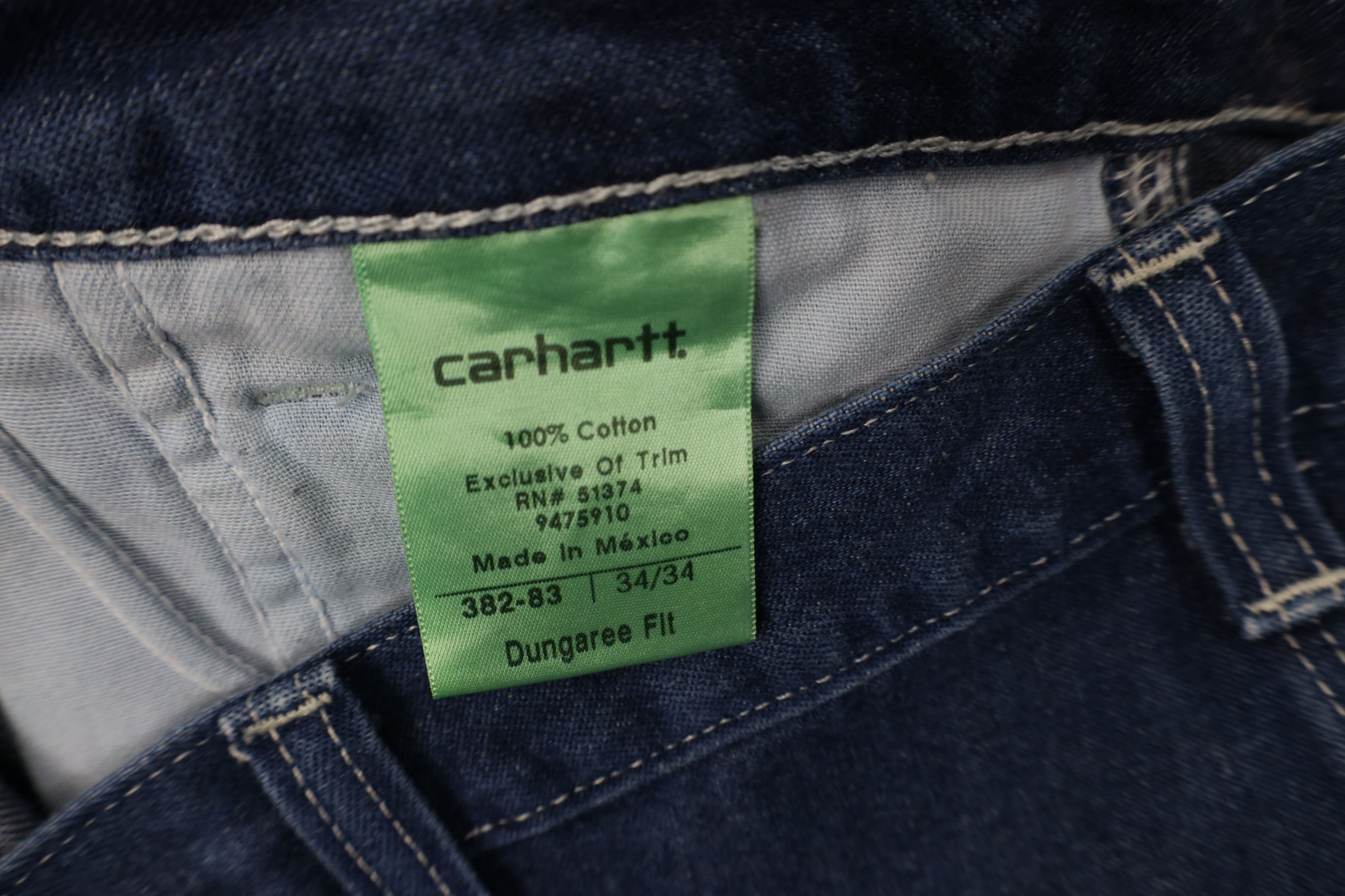Carhartt Vintage Y2K Carhartt Wide Leg Dungaree Denim Jeans Blue Size US 34 / EU 50 - 9 Thumbnail