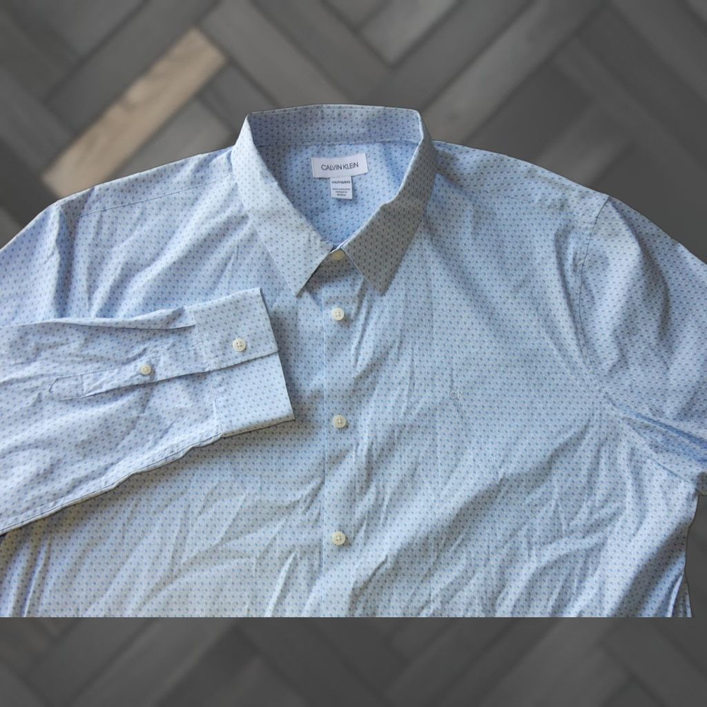 Calvin Klein Calvin Klein Men's Long Sleeve Button Front Shirt XXL Size US XXL / EU 58 / 5 - 1 Thumbnail