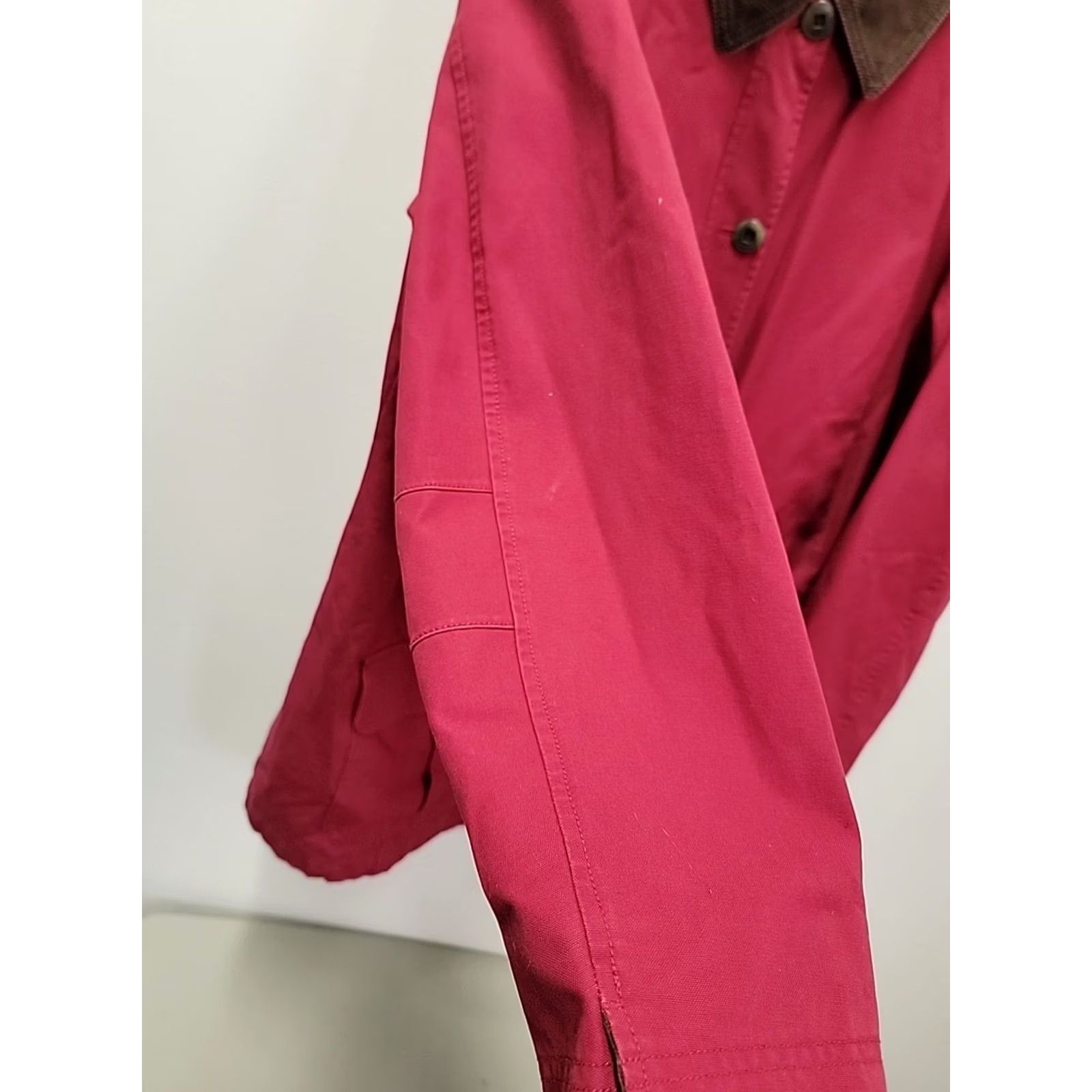 Vintage L.L. Bean Women's Red Button Up Jacket XL Plaid Lining Corduroy Collar Jacket Size XL / US 12-14 / IT 48-50 - 5 Thumbnail