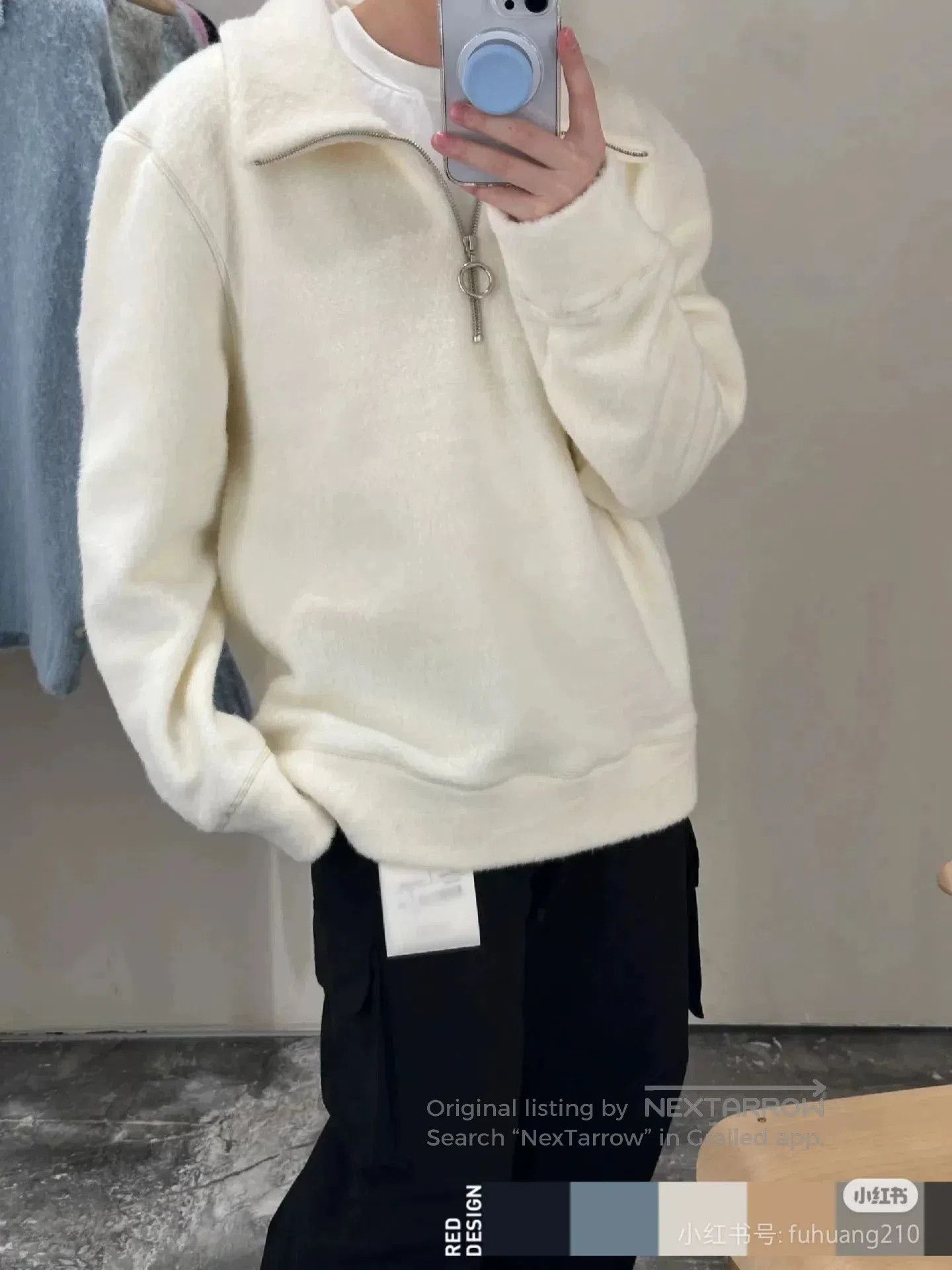 AMI Ami Paris Zip Fleece Top. Size M / US 6-8 / IT 42-44 - 8 Thumbnail