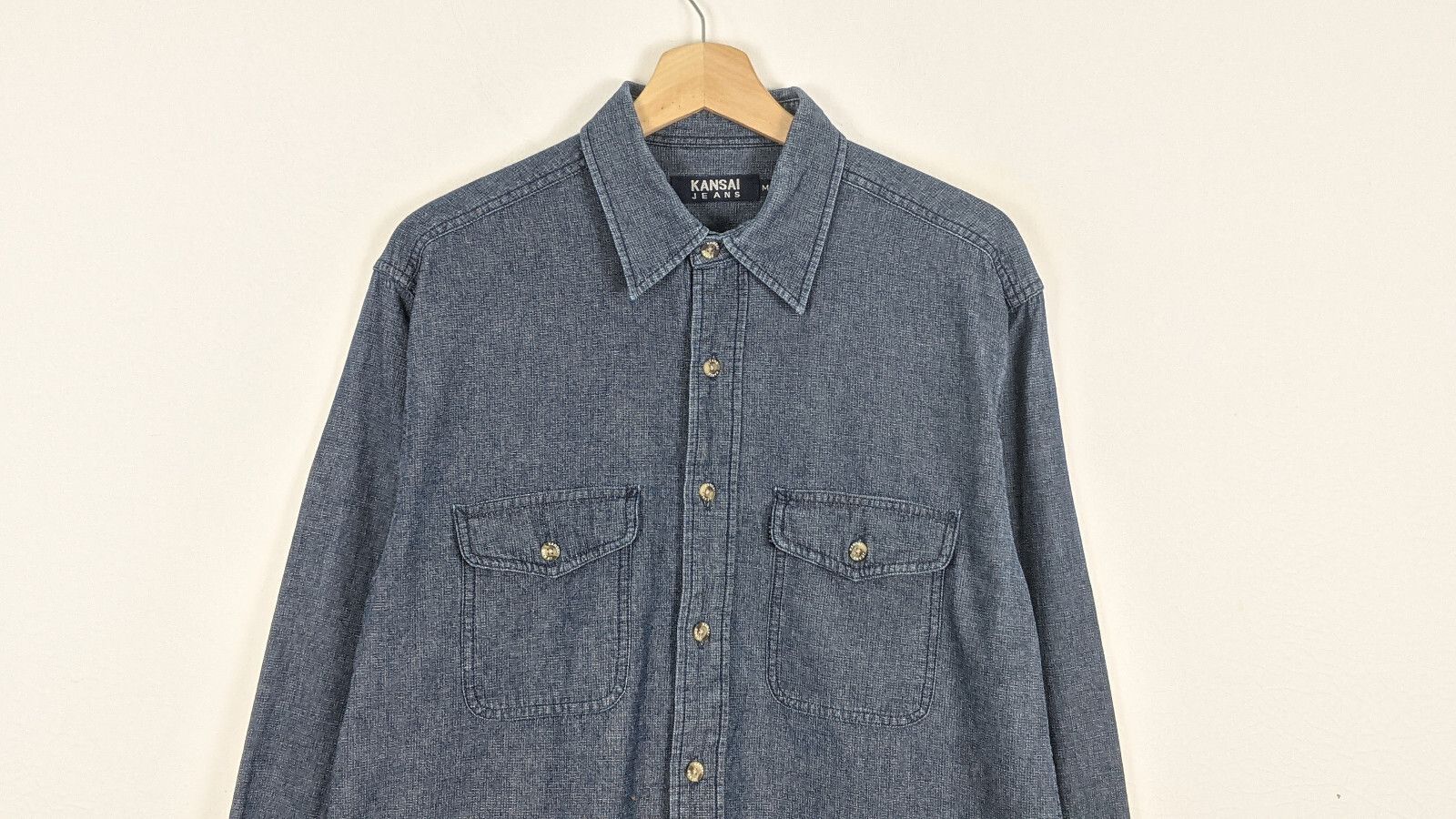 Kansai Yamamoto Vintage 90’ Kansai Yamamoto Denim Jeans shirt Size US M / EU 48-50 / 2 - 2 Thumbnail
