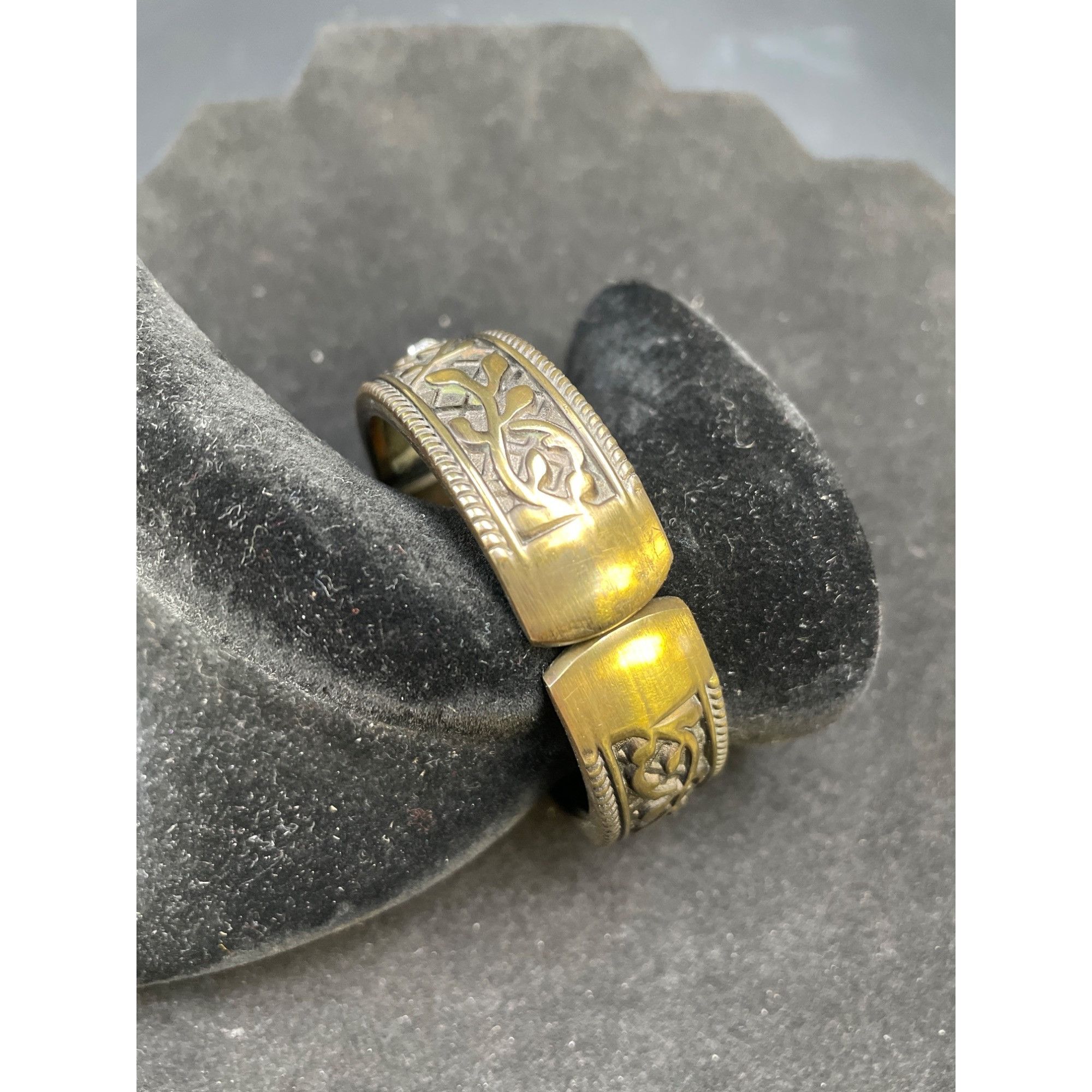 Geneva Geneva Platinum Women's Bangle/Cuff Watch bronze/ rhinestone Size ONE SIZE - 5 Thumbnail