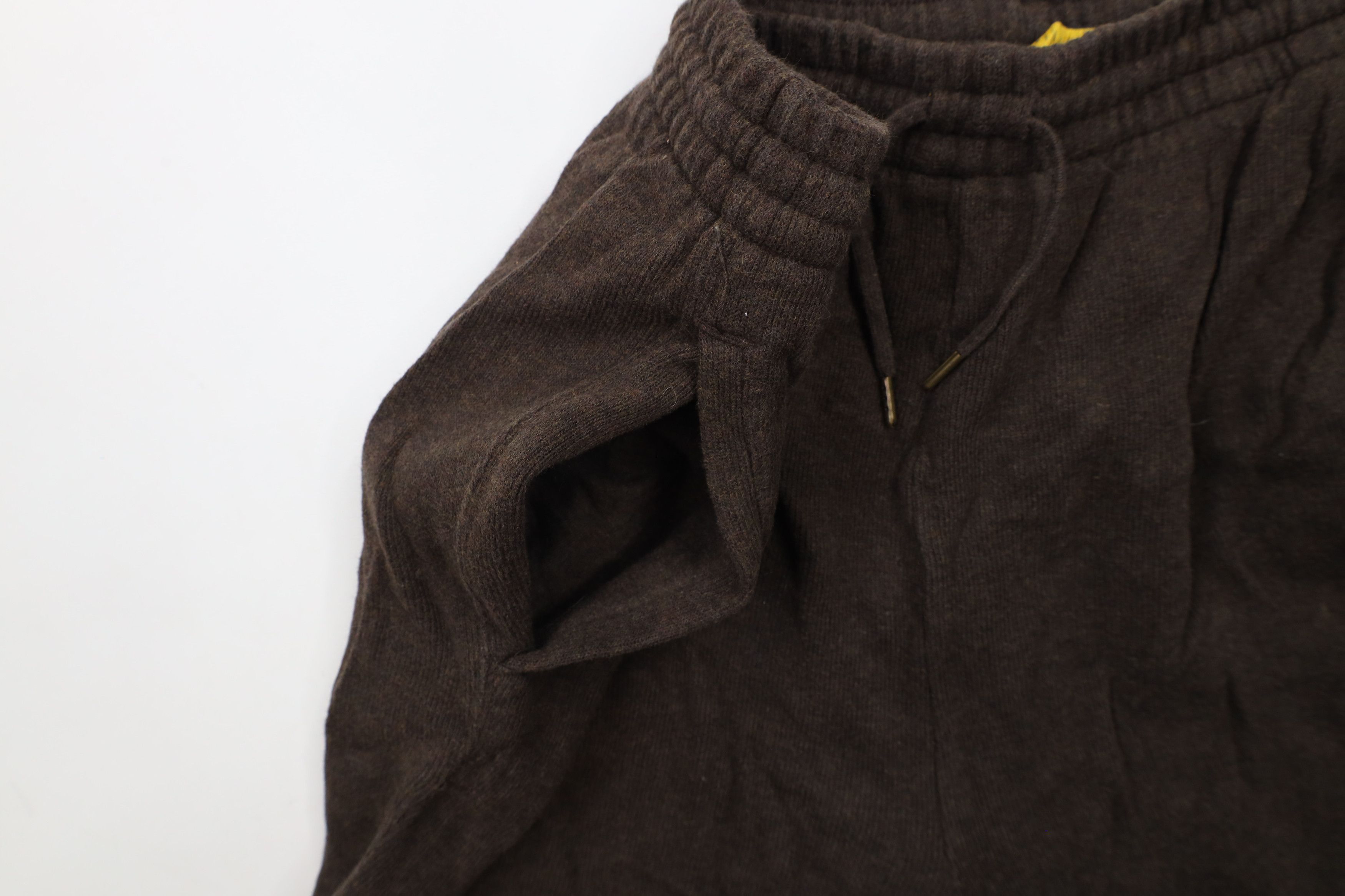 Ralph Lauren × Vintage Vintage Ralph Lauren Ribbed Knit Wide Leg Sweatpants Brown Size US 36 / EU 52 - 7 Thumbnail
