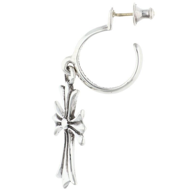 Chrome Hearts Chrome Hearts Tiny CH Cross Hoop Silver Earring Size ONE SIZE - 5 Thumbnail