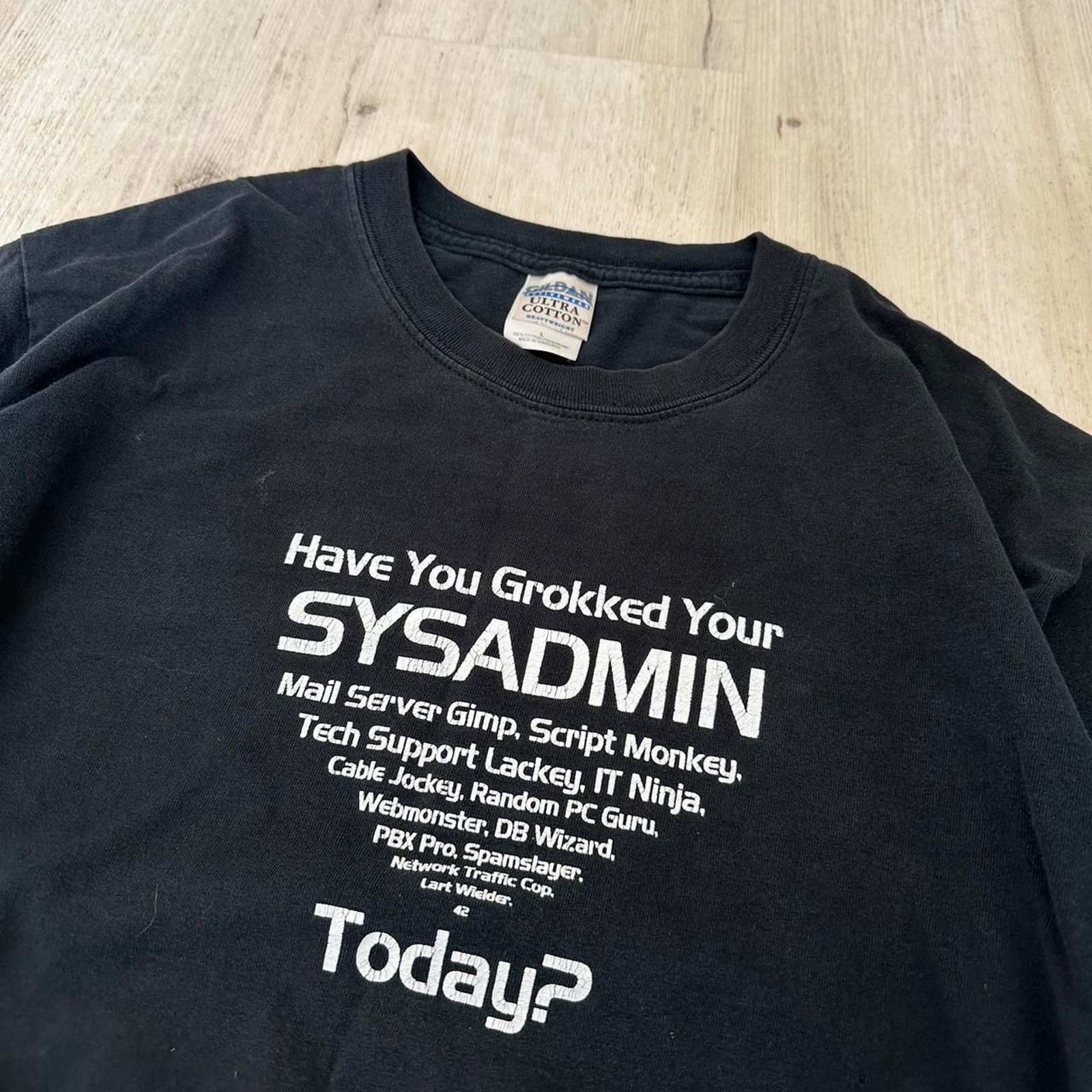 Vintage Vintage 00s Sysadmin IT Nerd Computer Geek Graphic Tee Size US L / EU 52-54 / 3 - 3 Thumbnail